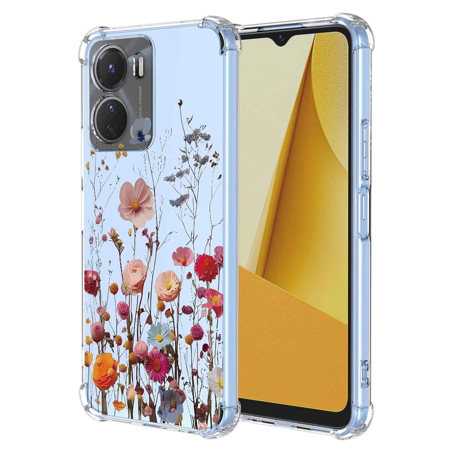 Funda Floral Vivo Y16 4G / Y02S 4G - TPU Transparente
