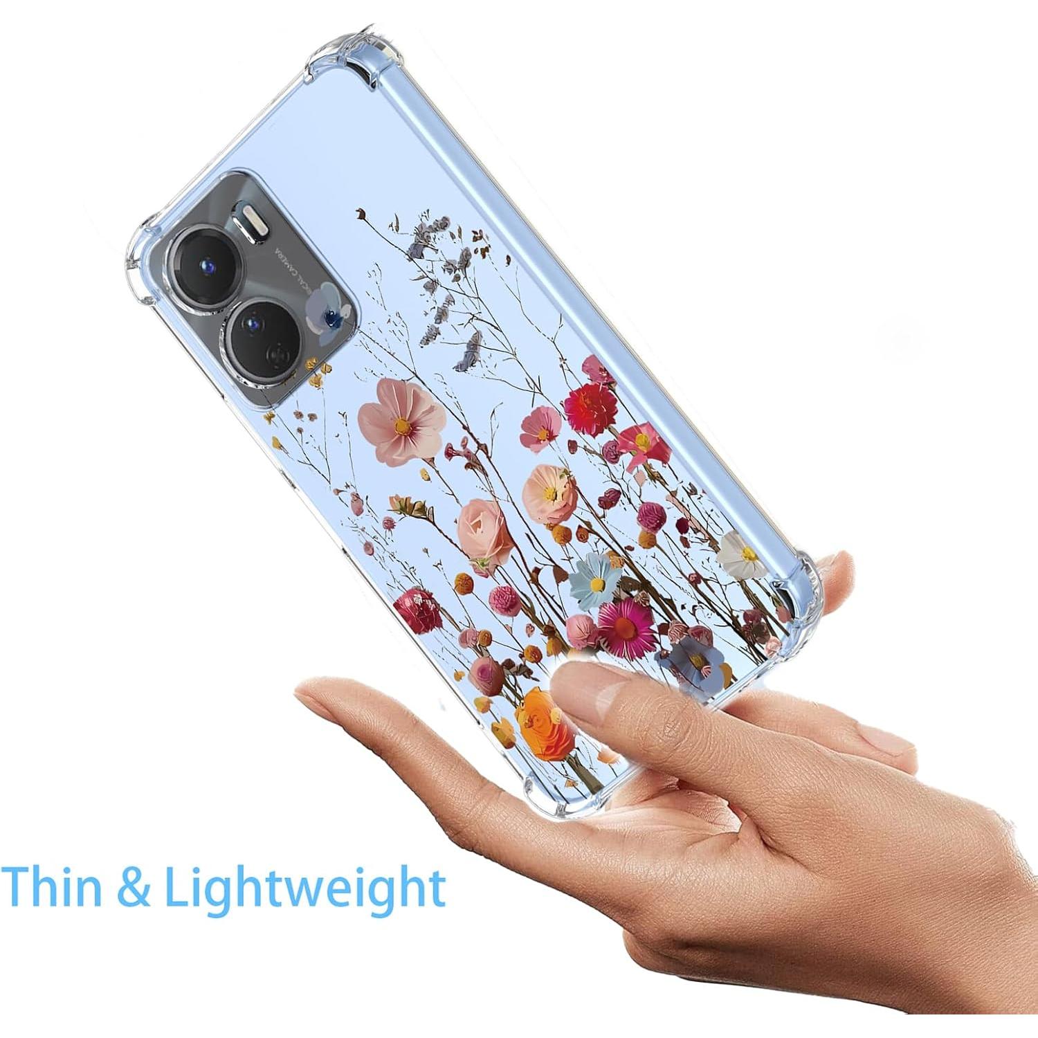 Funda Floral Vivo Y16 4G / Y02S 4G - TPU Transparente