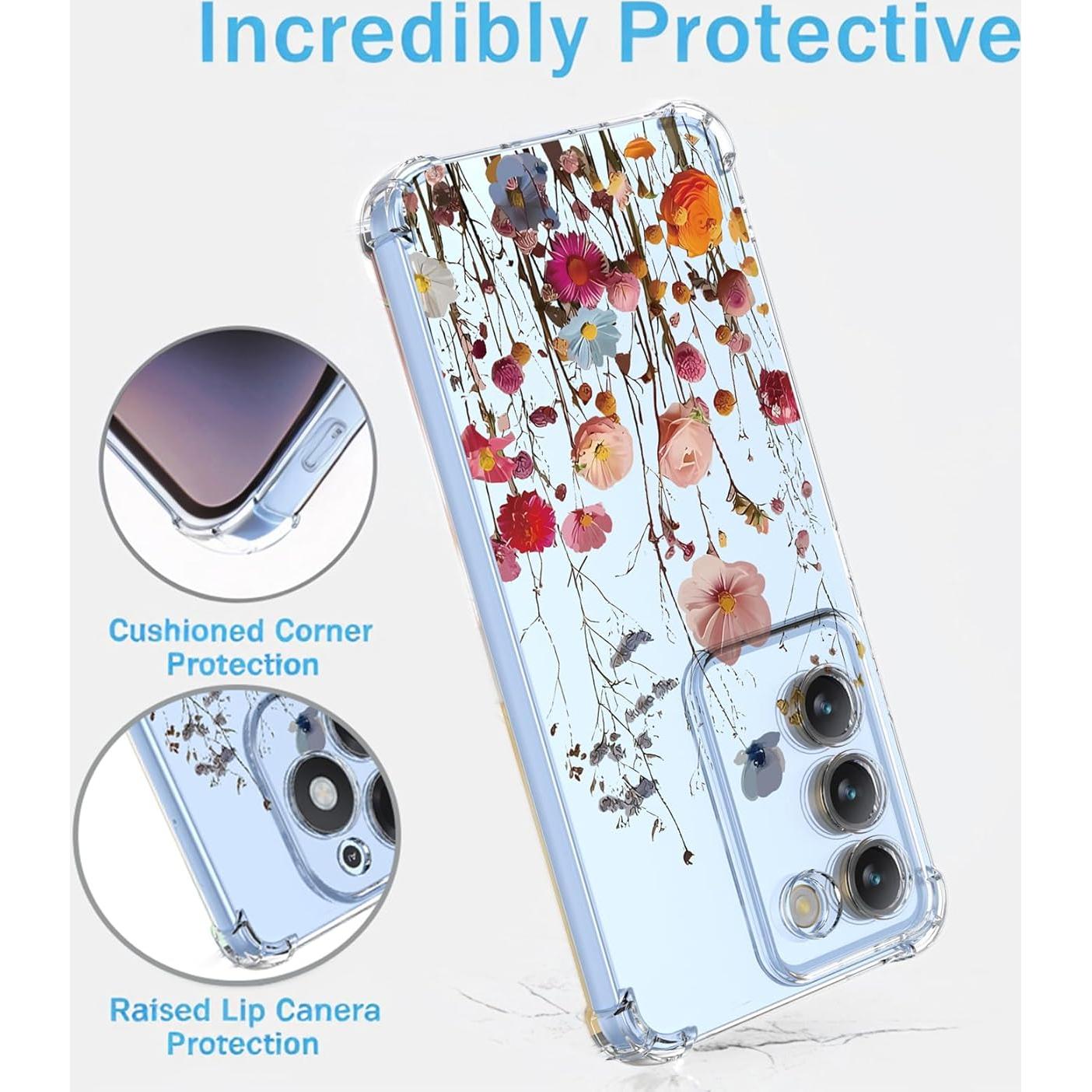 Funda Floral Vivo Y200E 5G/Vivo Y100 5G/Vivo V30 Lite