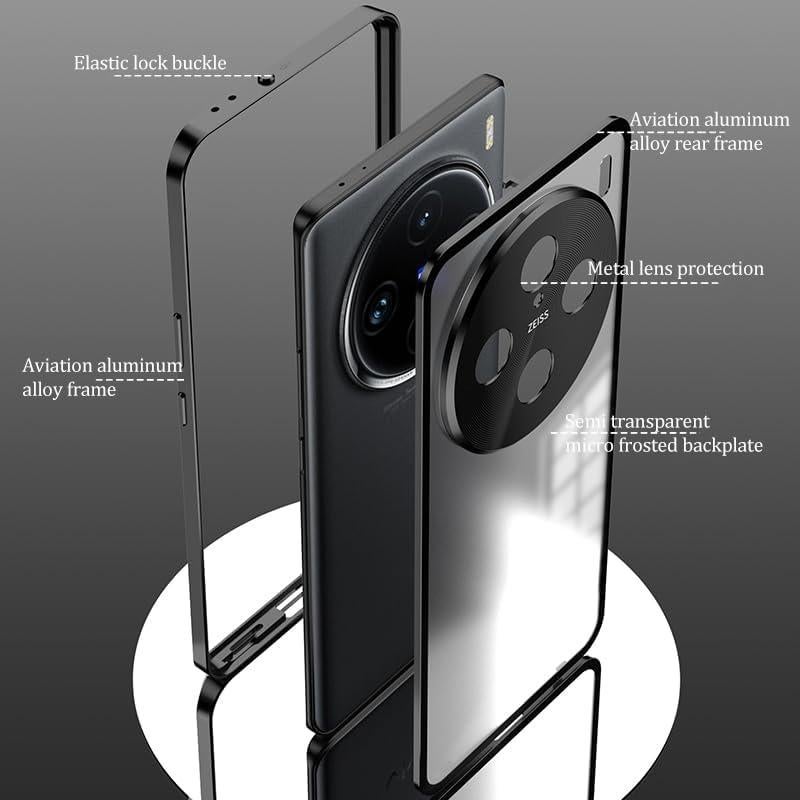 Funda delgada para Vivo X200 Ultra Hlgcokro negra a prueba de golpes