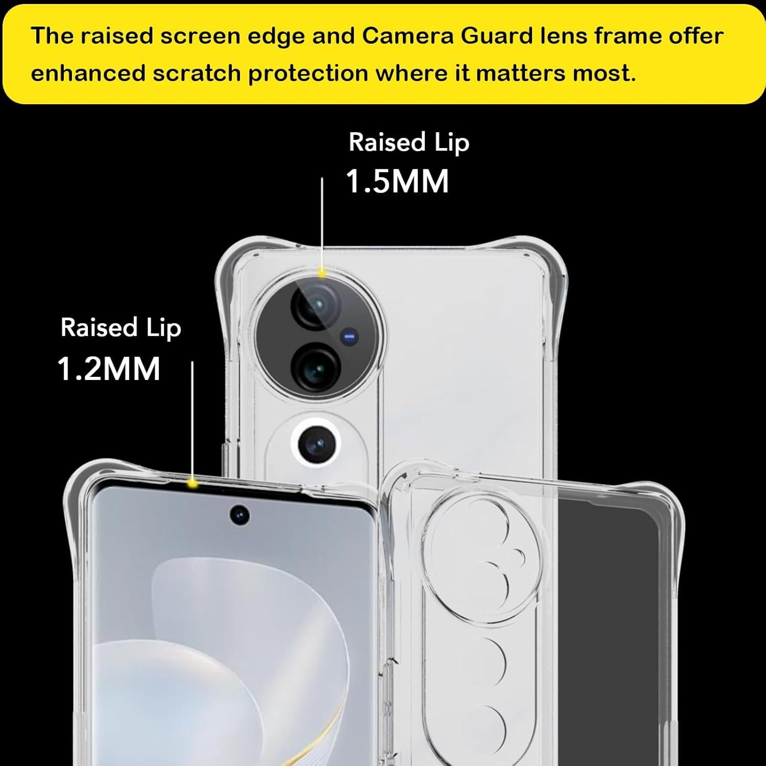 Funda TPU Transparente USTIYA para Vivo V40 5G - Protección Militar