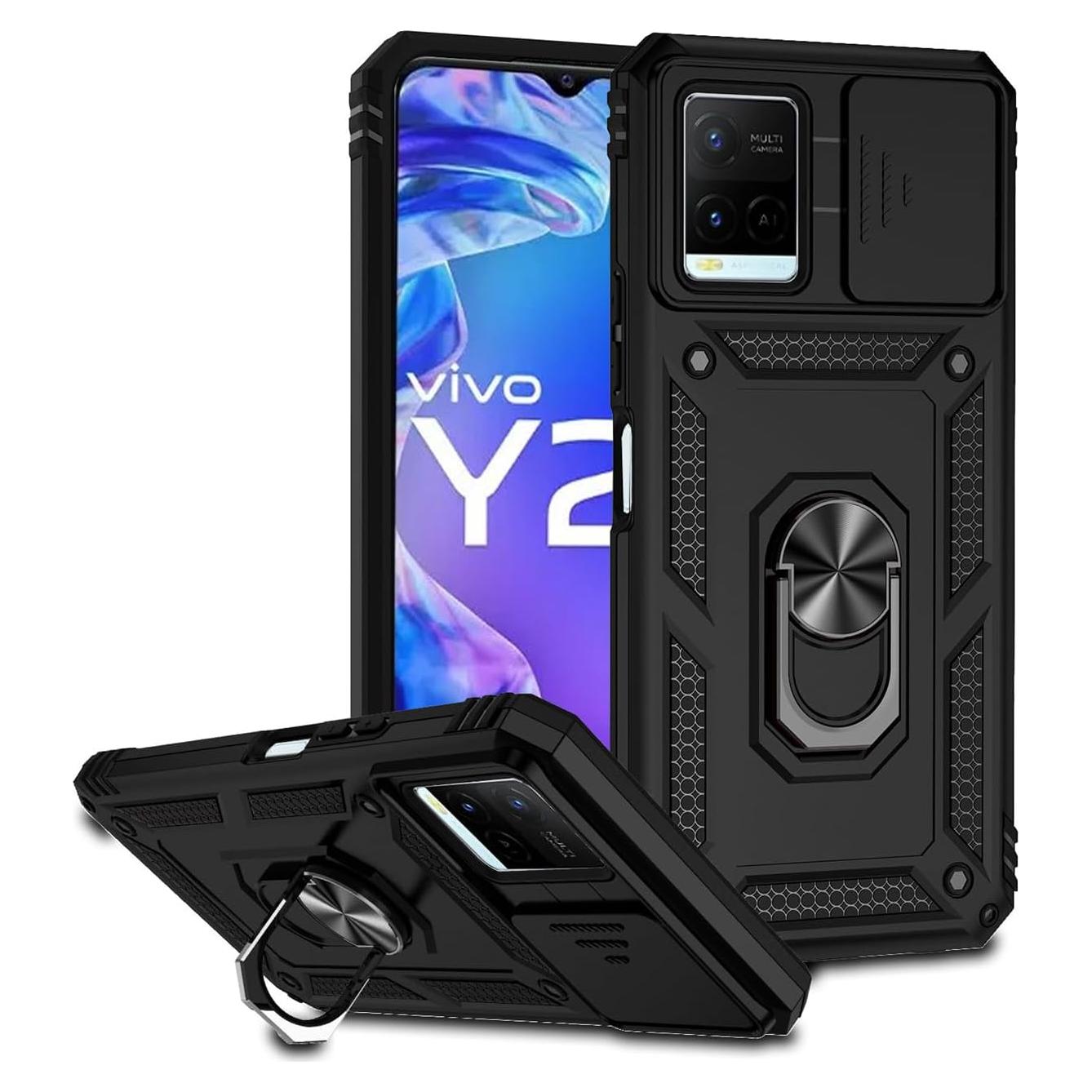 Funda Magnética para Vivo Y21/Y33S con Soporte 360° - Negro