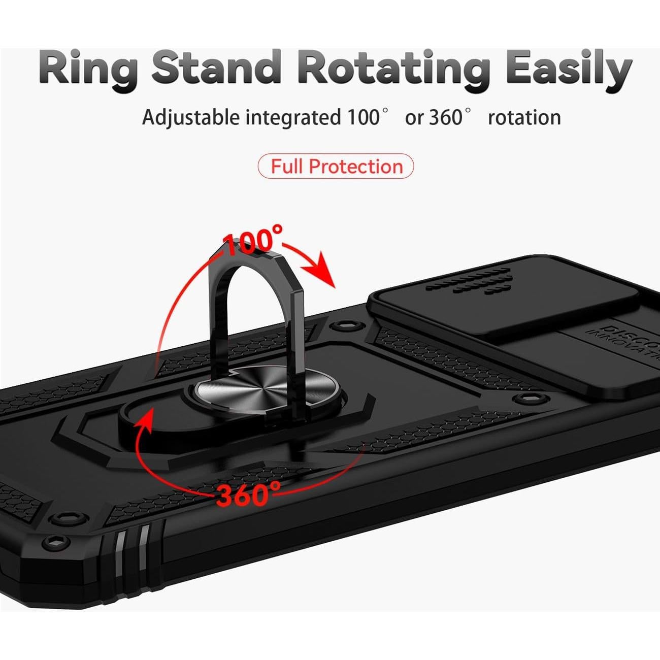 Funda Magnética para Vivo Y21/Y33S con Soporte 360° - Negro