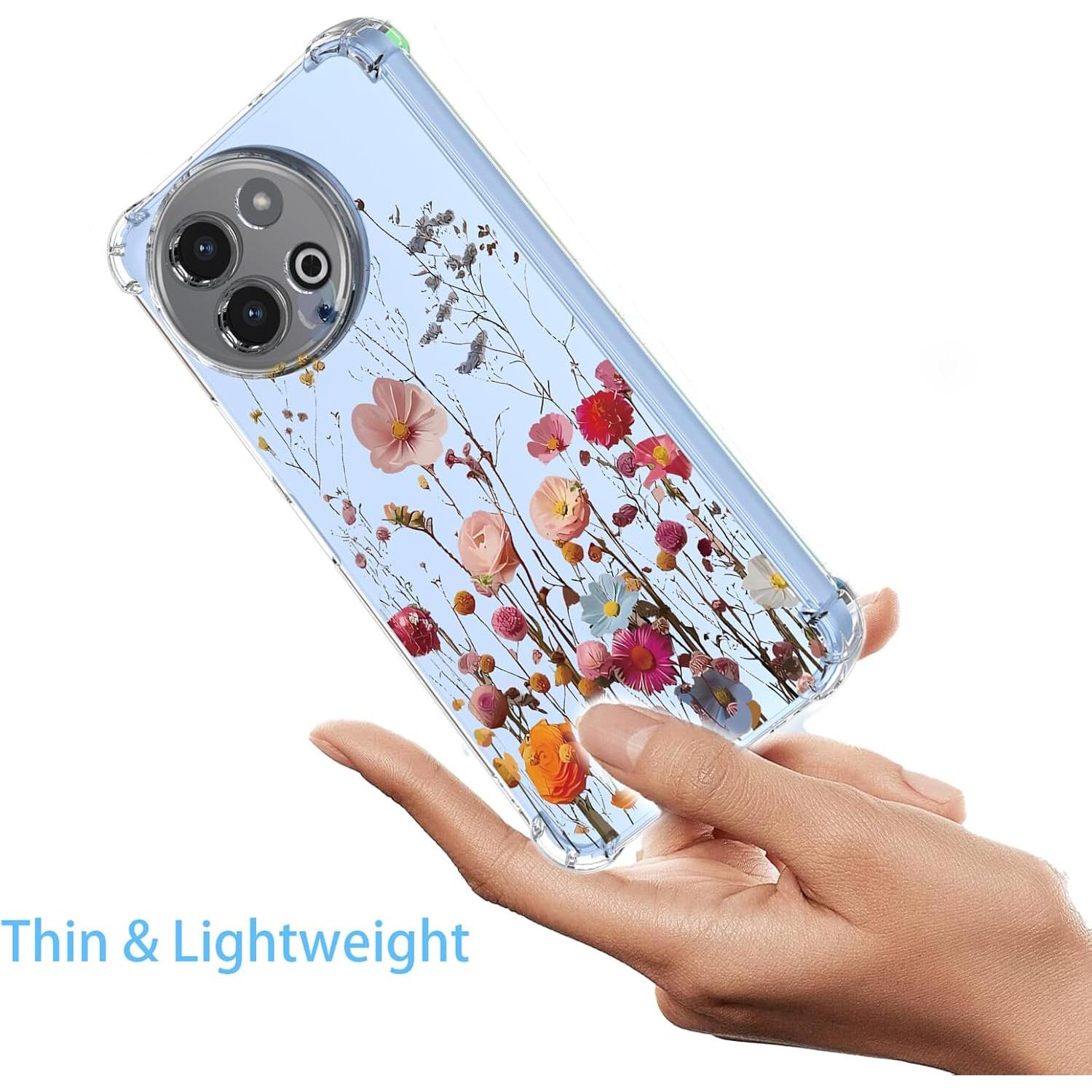 Funda Floral Vivo Y38 5G TPU Transparente Antigolpes