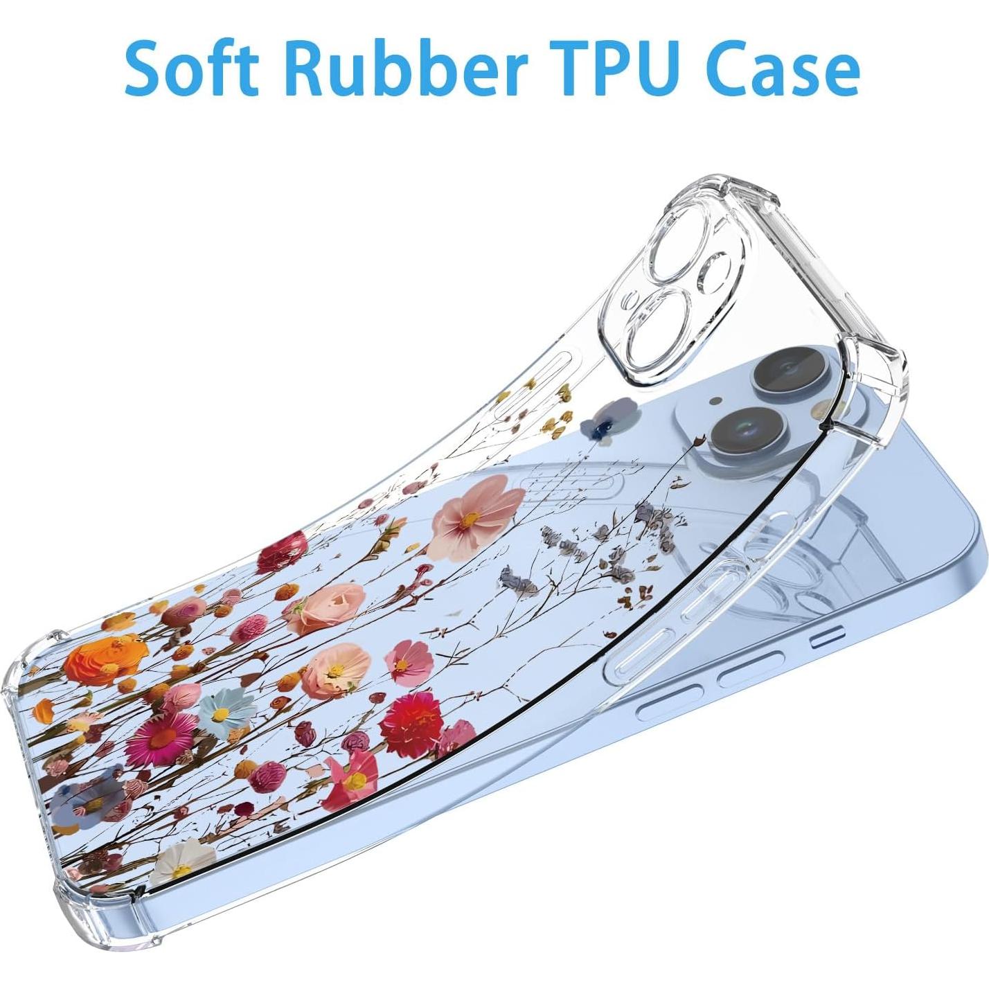 Funda Floral Vivo Y38 5G TPU Transparente Antigolpes