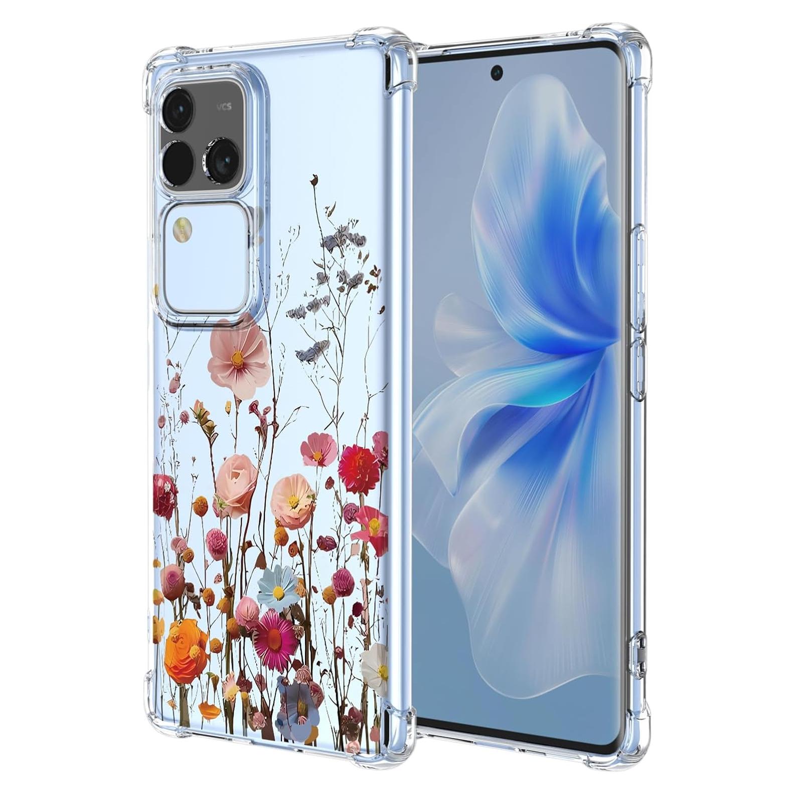 Funda Floral Vivo S18/V30 Pro - TPU Ultra Delgada y Resistente