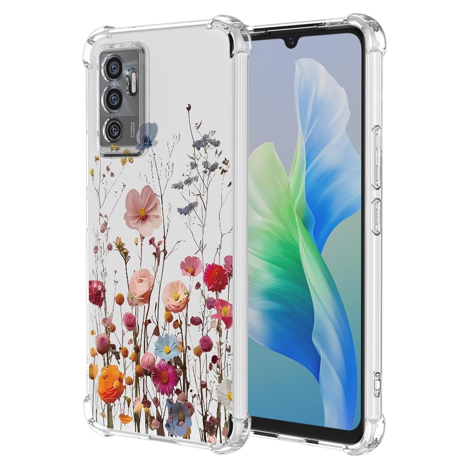 Funda Floral Vivo S10E/V23E 4G/5G TPU Transparente