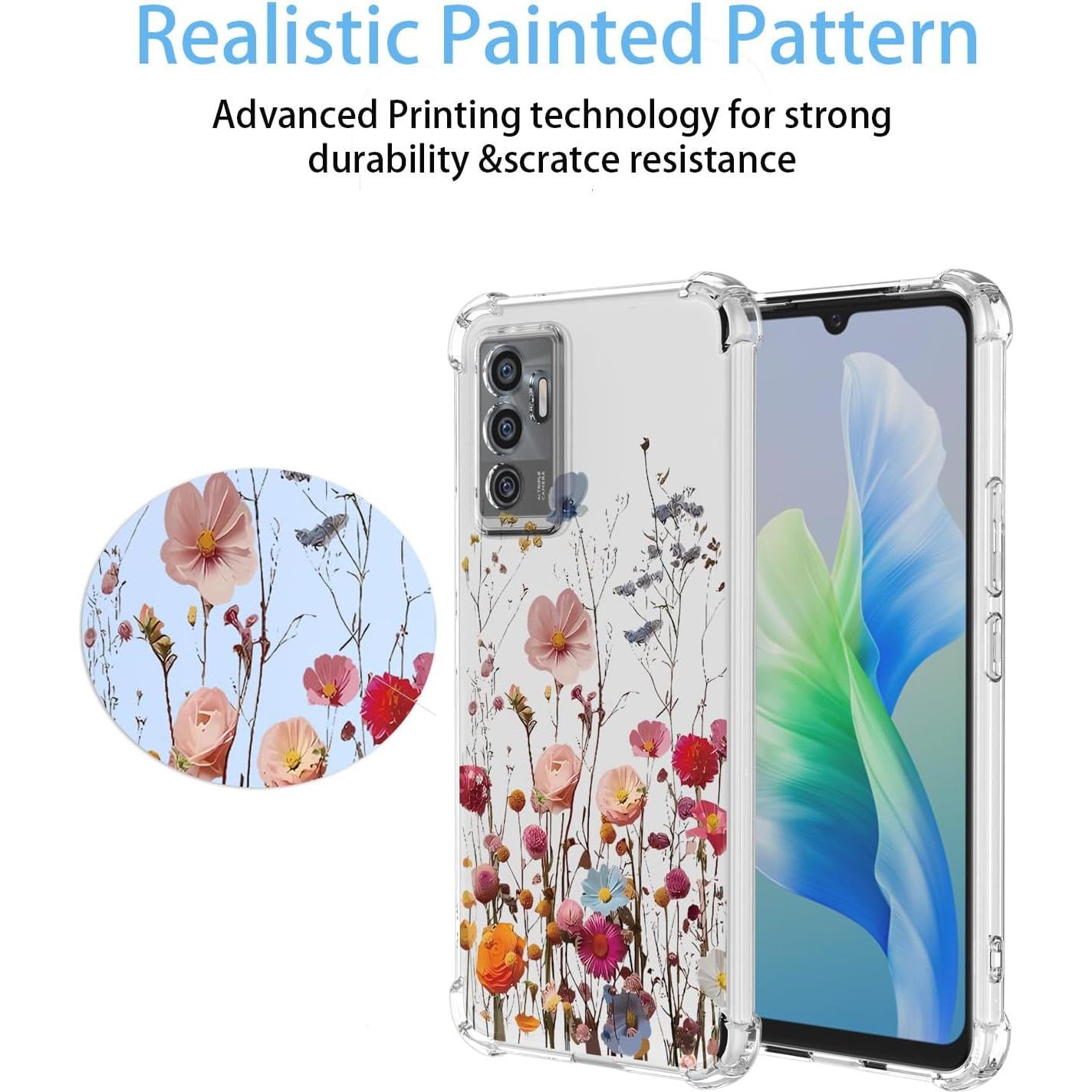 Funda Floral Vivo S10E/V23E 4G/5G TPU Transparente