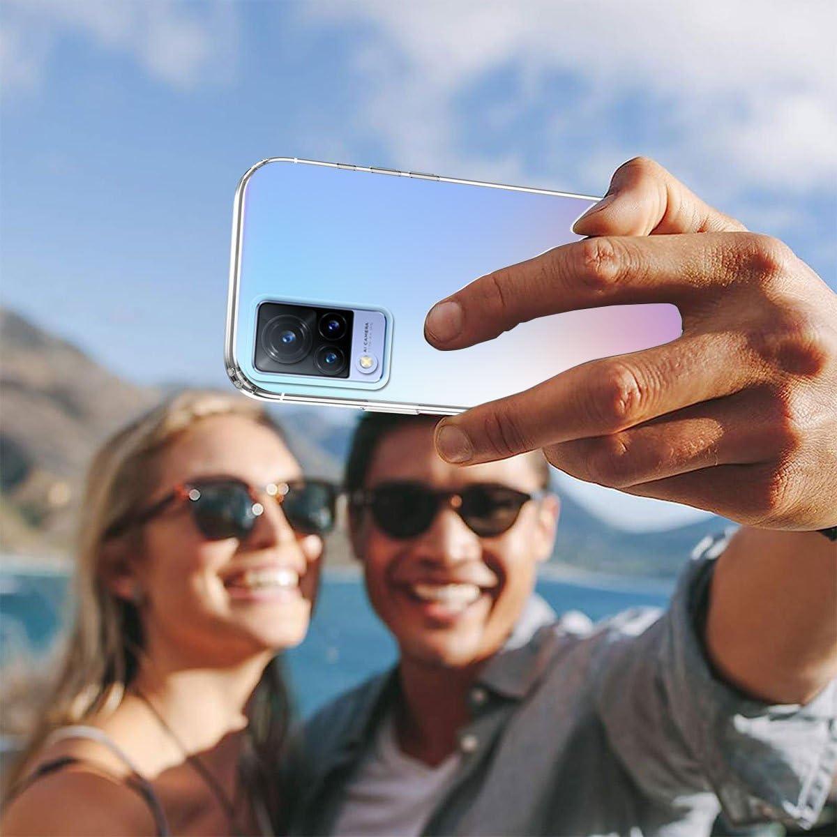 Funda para teléfono Vivo V21 4G JOYGO, protección militar clara