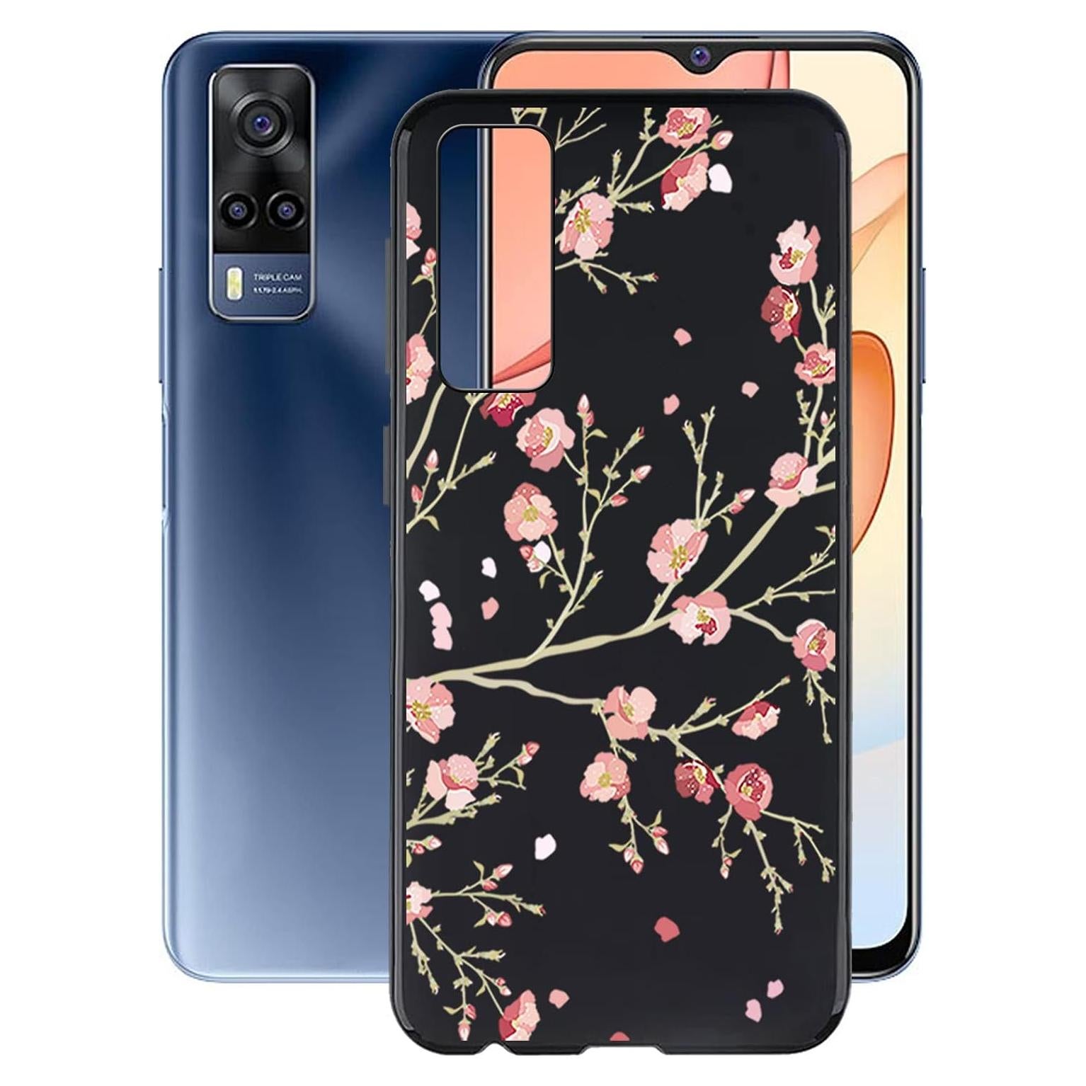 Funda de Silicona Negra HHUAN para Vivo Y53s 4G - Anticaída