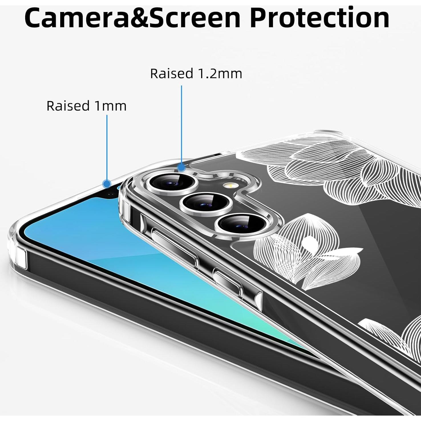 Funda TPU Floral Samsung Galaxy A16 5G Loto Blanco 6.7"