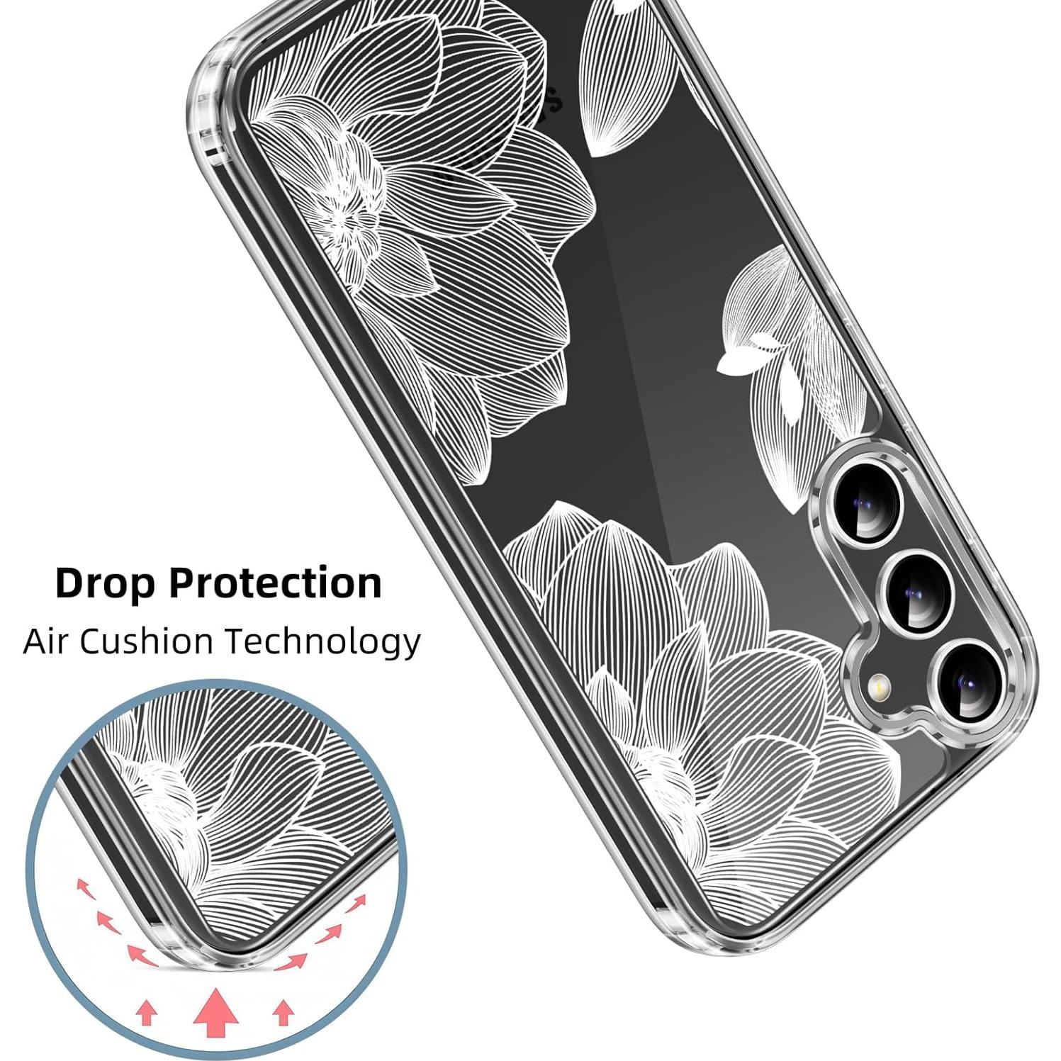 Funda TPU Floral Samsung Galaxy A16 5G Loto Blanco 6.7"
