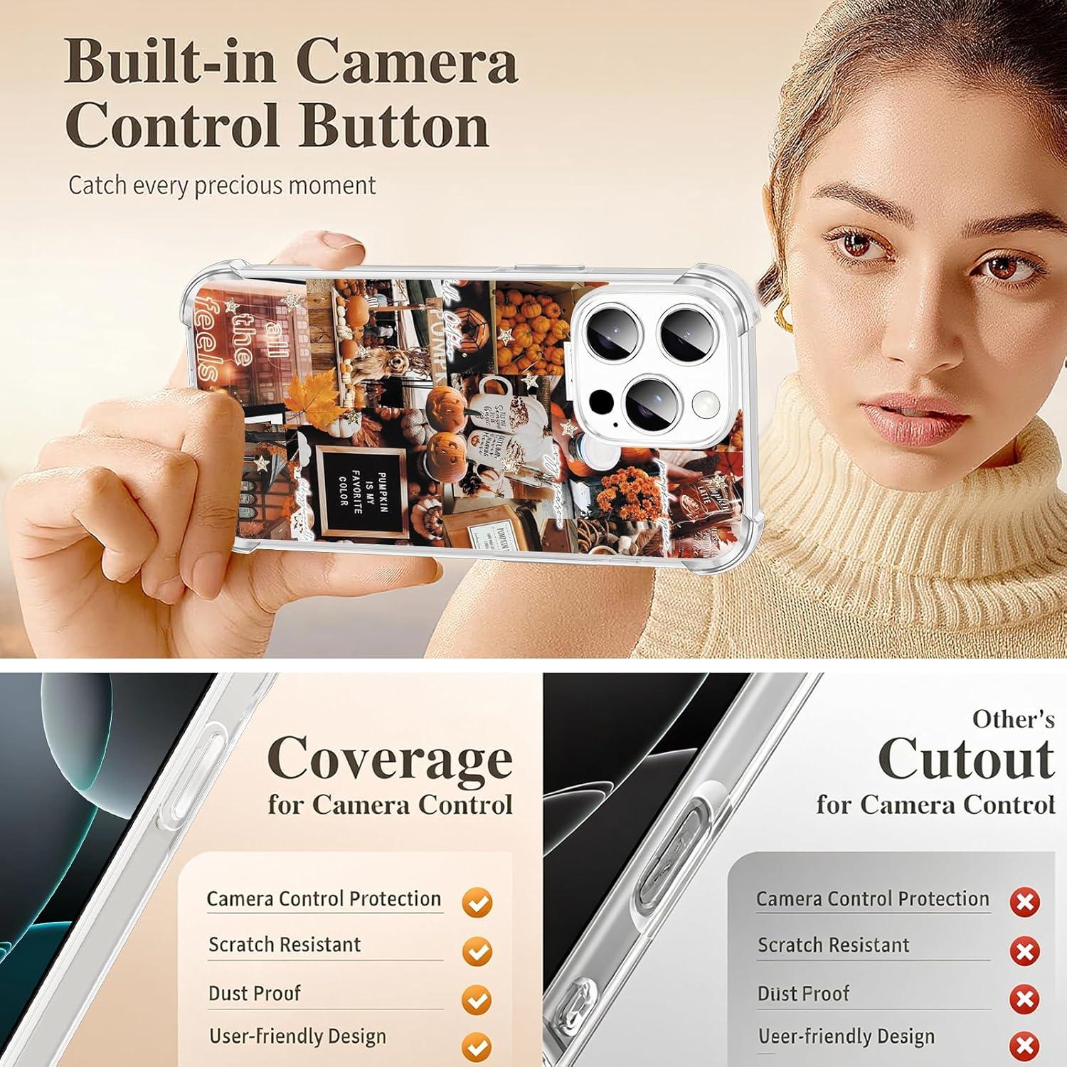 Funda de teléfono RUMDEY para iPhone 16 Pro Max 6.9" Otoño