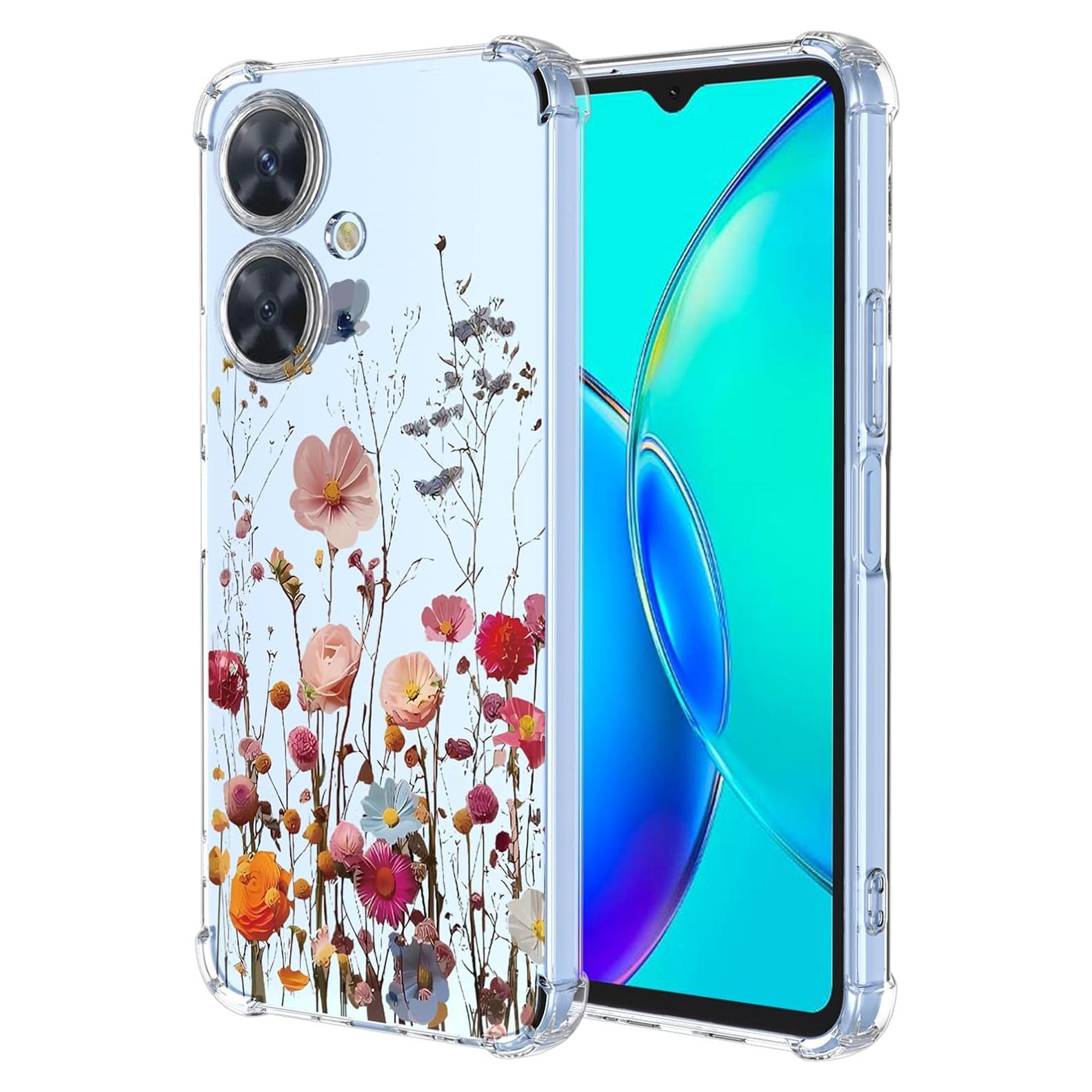 Funda Floral Vivo Y35 Plus/Y35m Plus/Y27 4G TPU Transparente