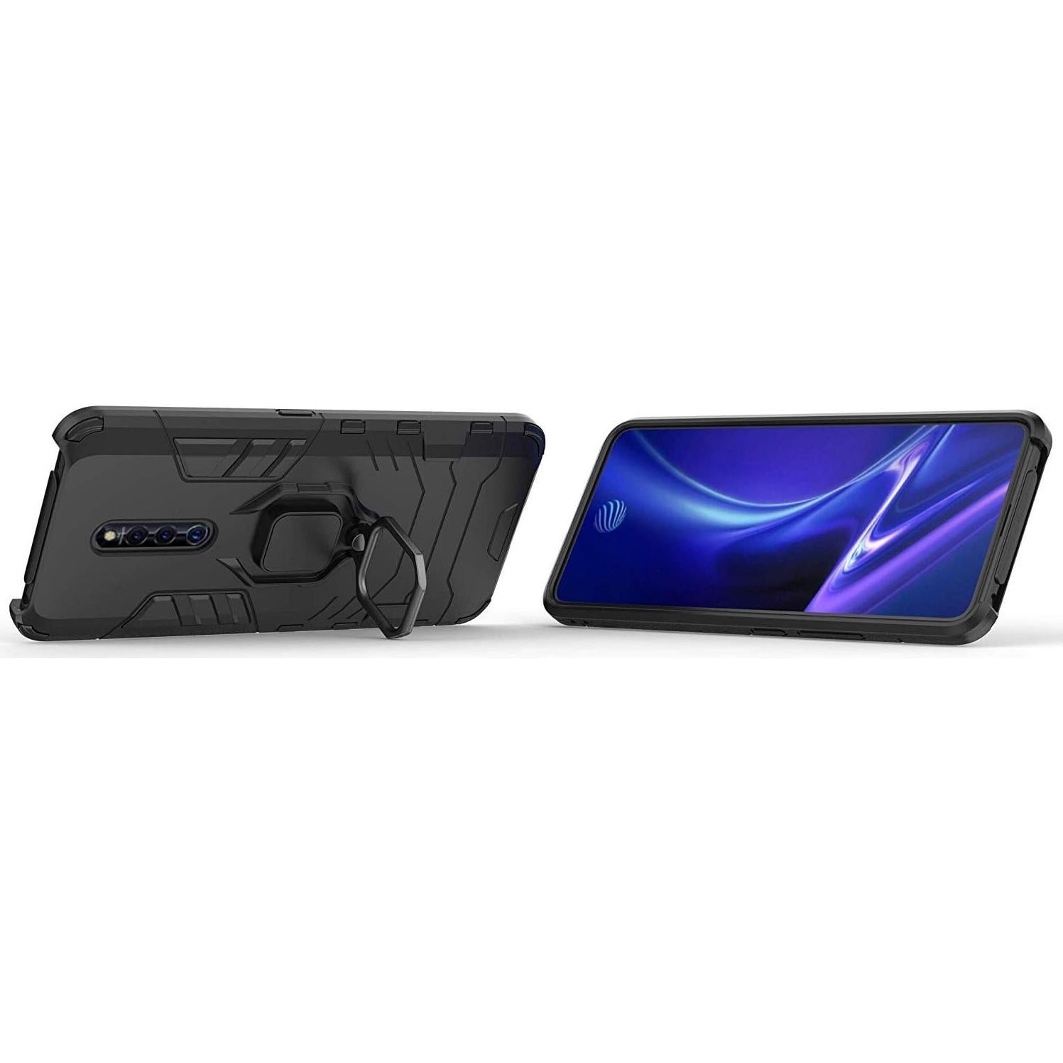 Funda Dura Doble Capa LuluMain para VIVO X27 Pro - Negro