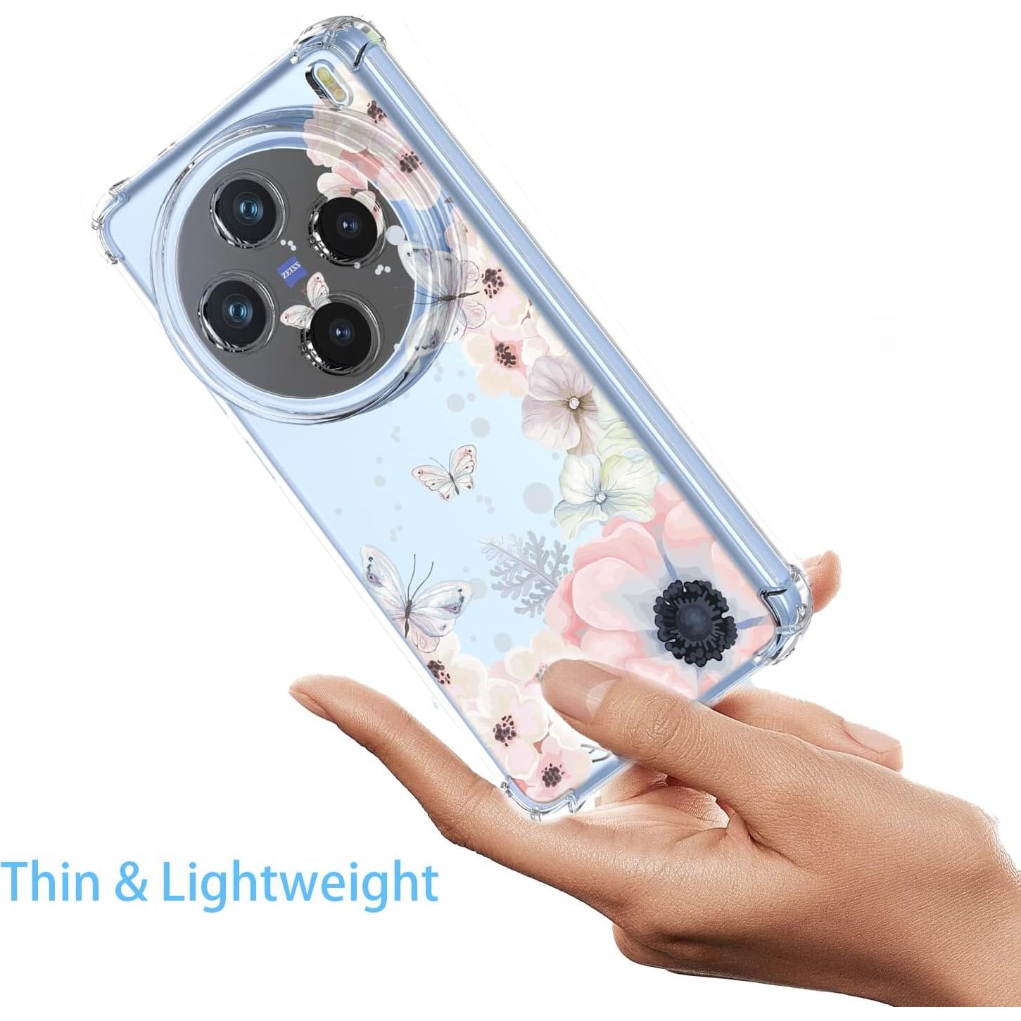 Funda para Vivo X200 Pro 5G RRXSYXL Floral Rosa Antigolpes