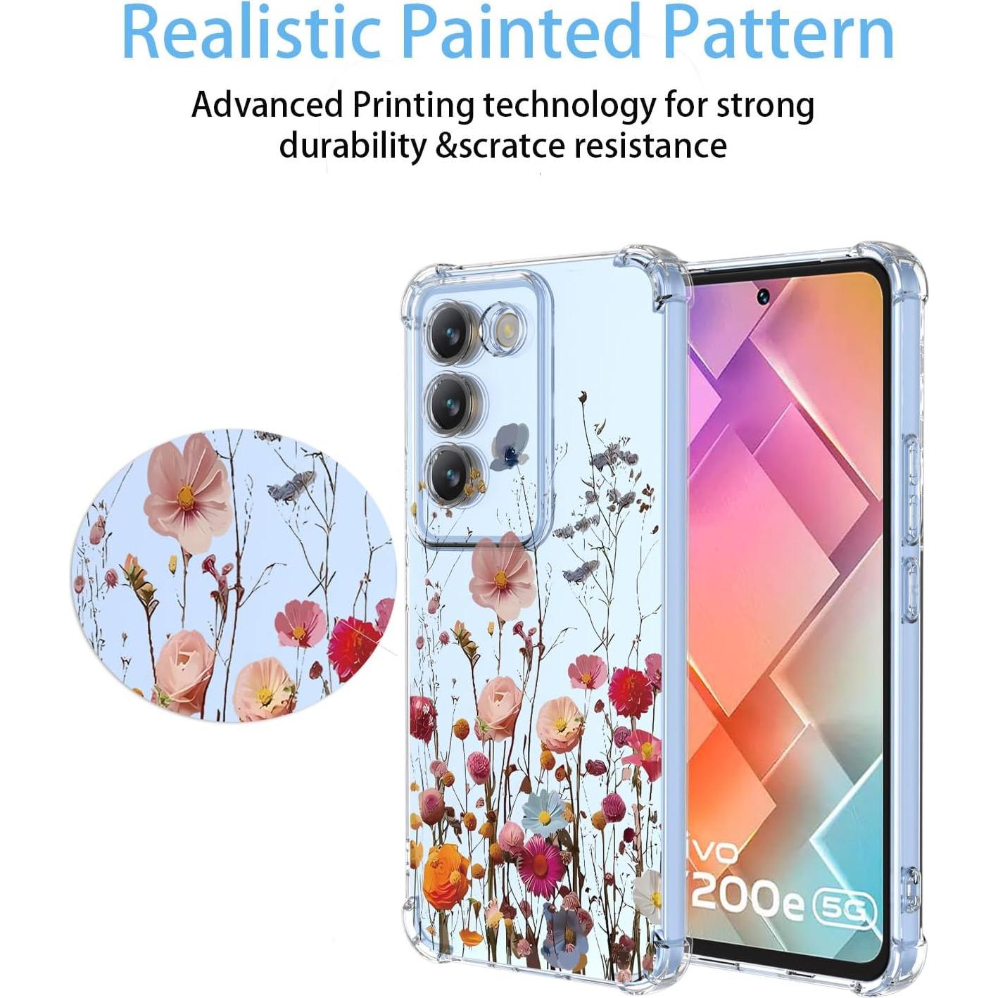 Funda Floral Vivo Y100 5G / Y200E 5G - TPU Transparente