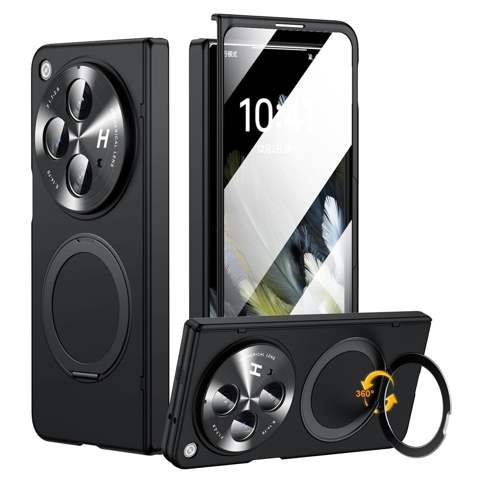 Funda OnePlus Open con Soporte Magnético 360° y Protector