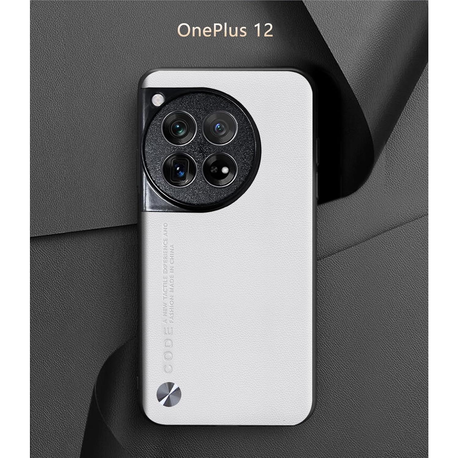 Funda para OnePlus 12 5G Puxssul TPU y Cuero Sintético Blanca