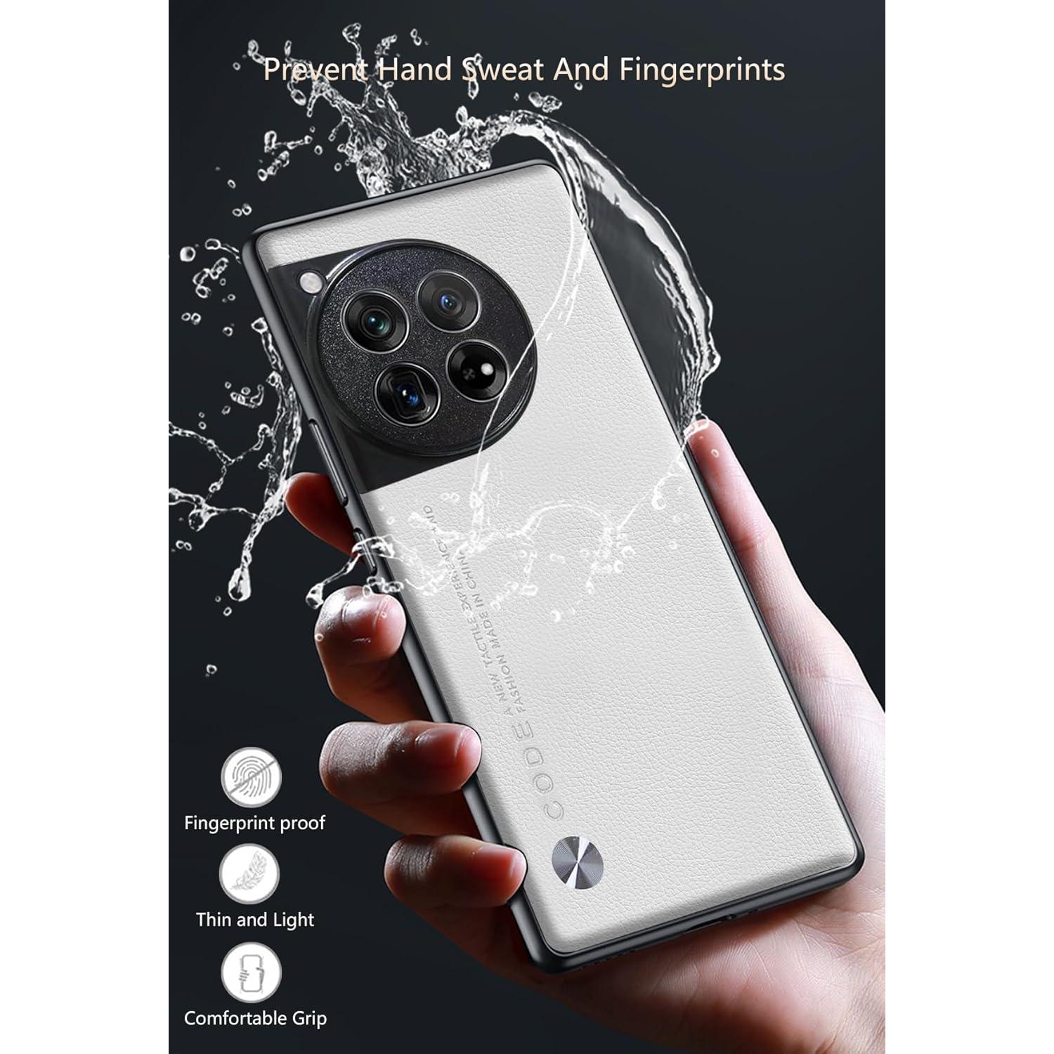 Funda para OnePlus 12 5G Puxssul TPU y Cuero Sintético Blanca