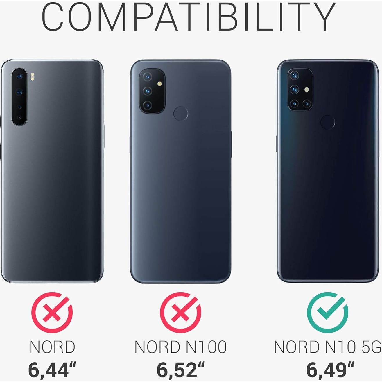 Funda kwmobile TPU Verde Oscuro para OnePlus Nord N10 5G