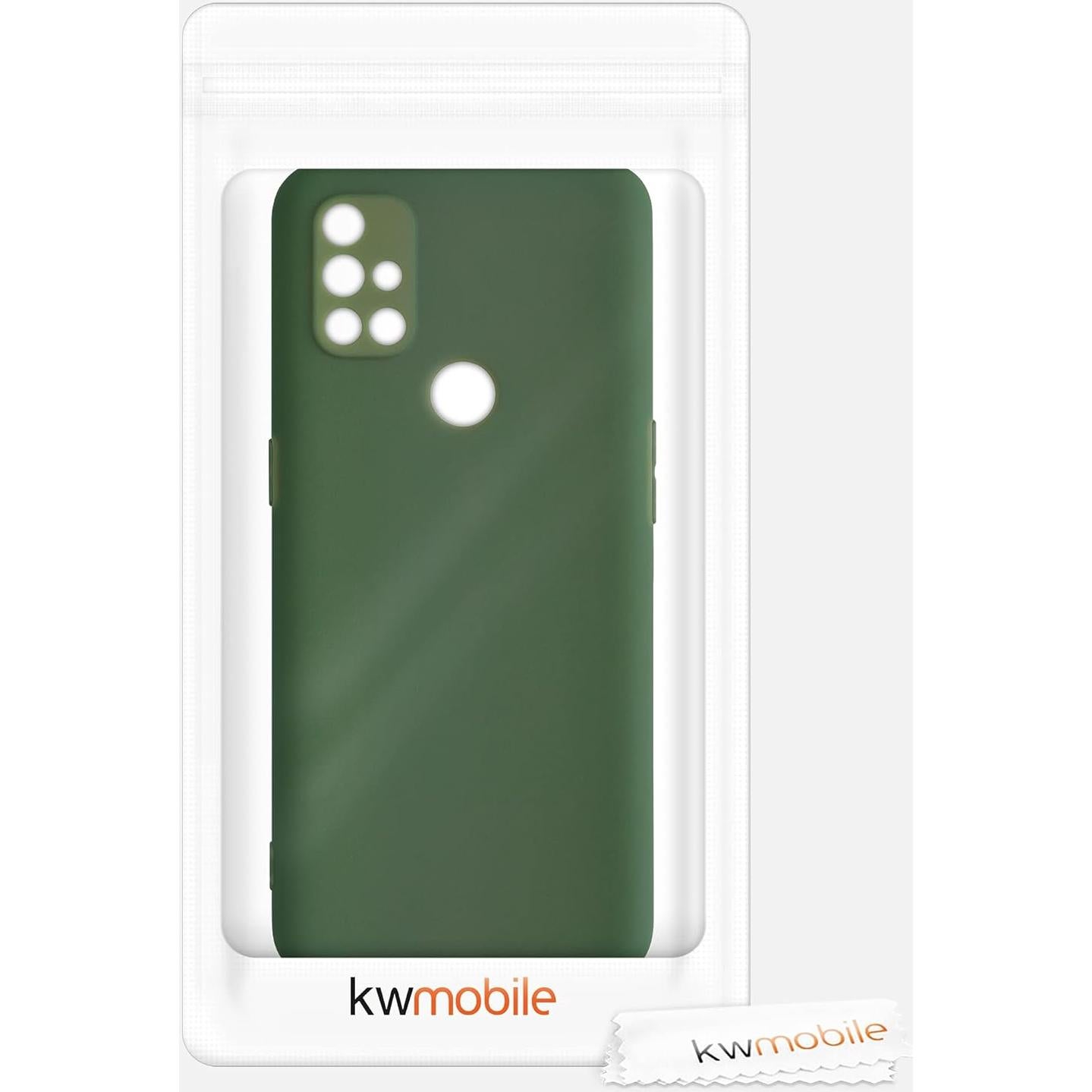 Funda kwmobile TPU Verde Oscuro para OnePlus Nord N10 5G