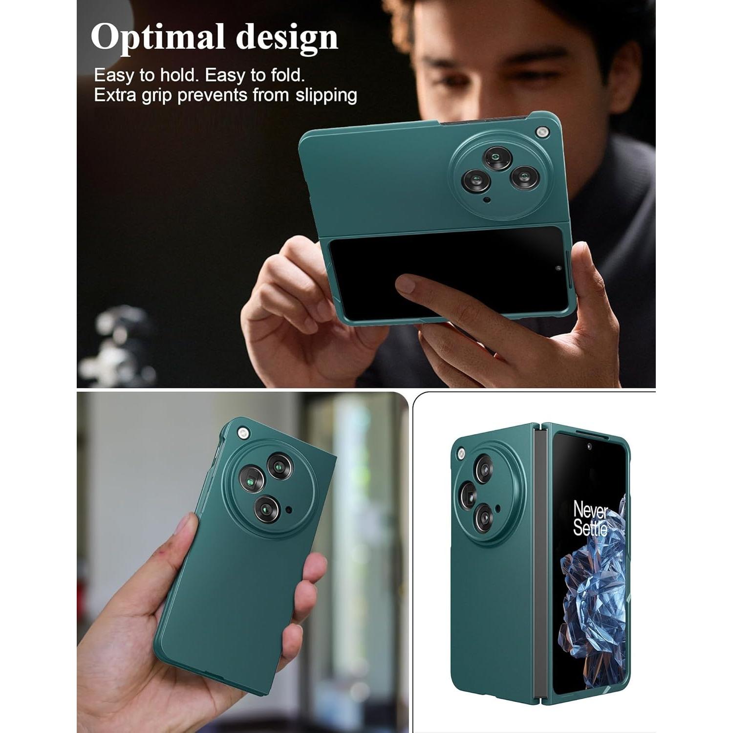 Funda Dura Mate Delgado Cresee para OnePlus Open 2023 - Verde