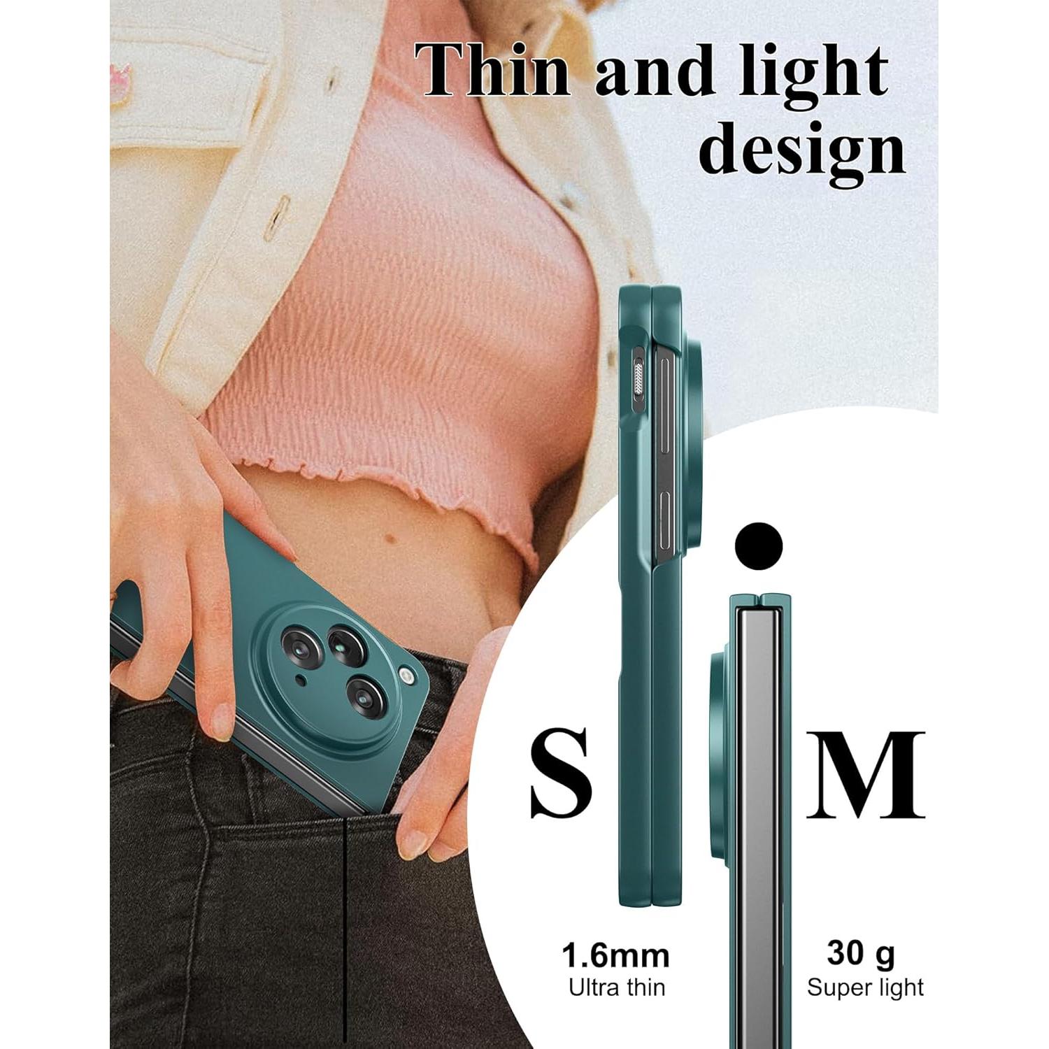 Funda Dura Mate Delgado Cresee para OnePlus Open 2023 - Verde