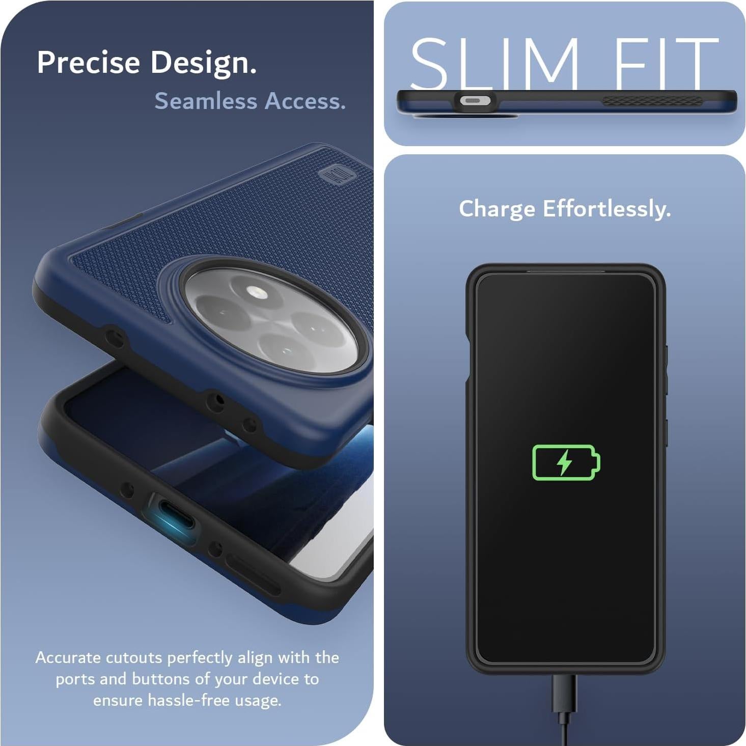 Funda TUDIA para OnePlus 13R 5G - Doble Capa Azul Índigo