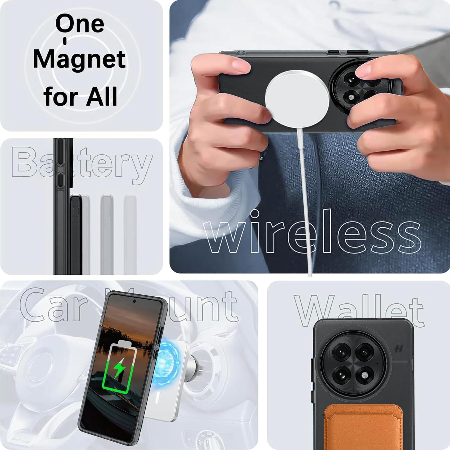 Funda GUAGUA para OnePlus 13 5G - Compatible con MagSafe, Negro