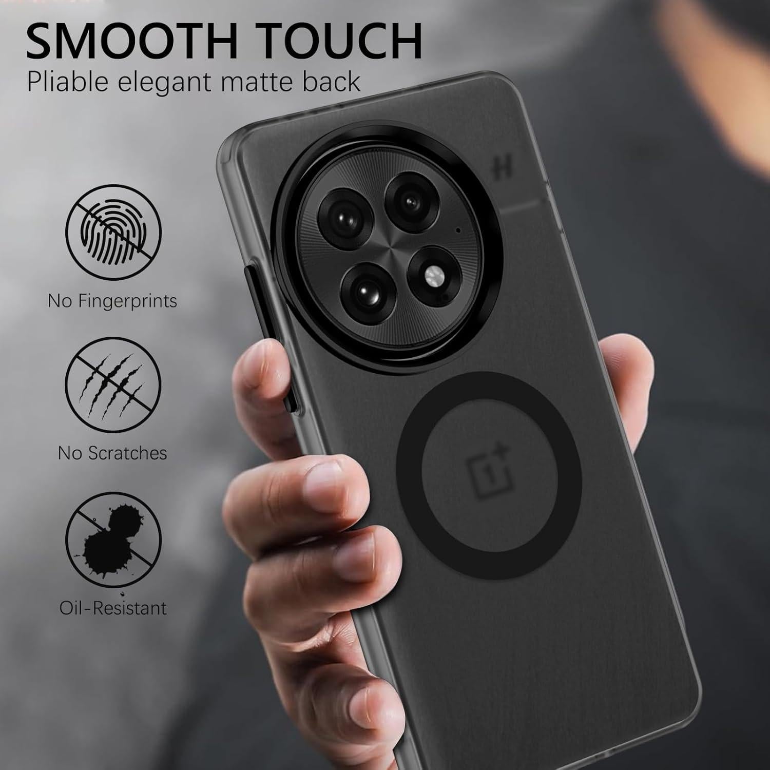 Funda GUAGUA para OnePlus 13 5G - Compatible con MagSafe, Negro