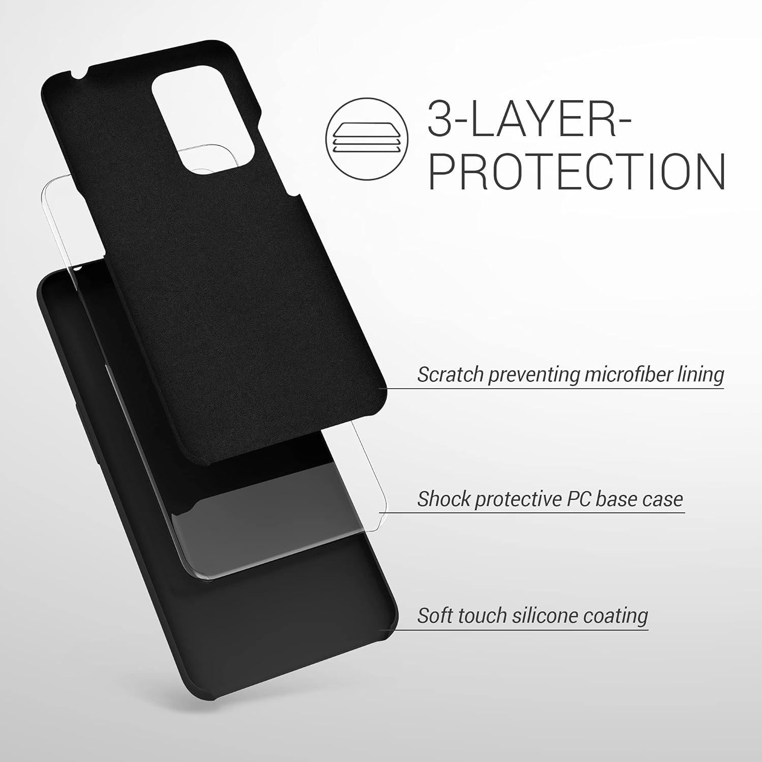 Funda de Silicona TPU kwmobile para OnePlus 9 - Negro
