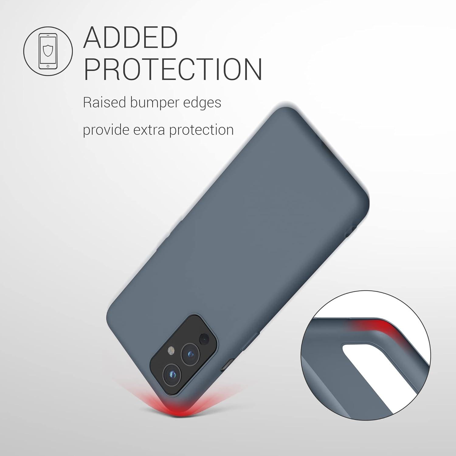 Funda Silicona TPU kwmobile para OnePlus 9 - Pizarra Oscura
