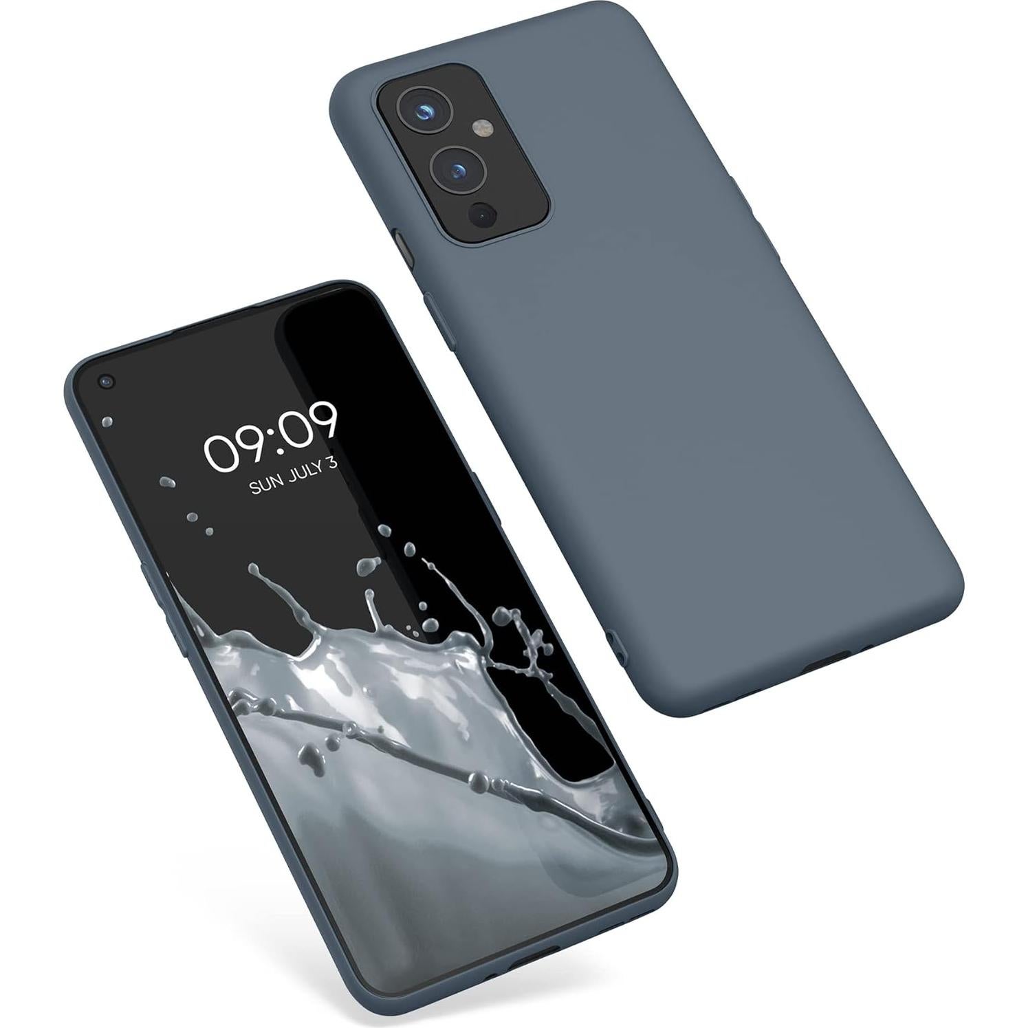 Funda Silicona TPU kwmobile para OnePlus 9 - Pizarra Oscura