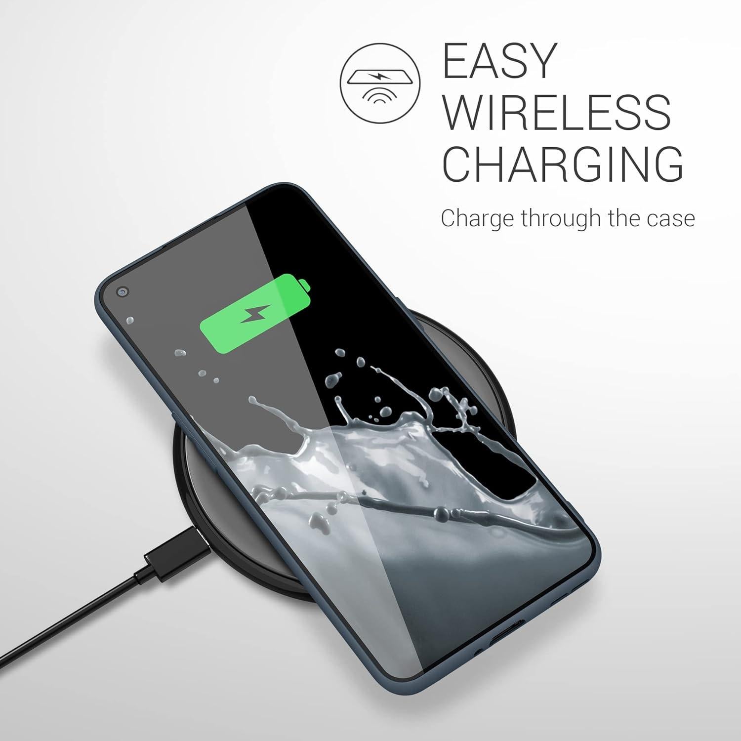 Funda Silicona TPU kwmobile para OnePlus 9 - Pizarra Oscura