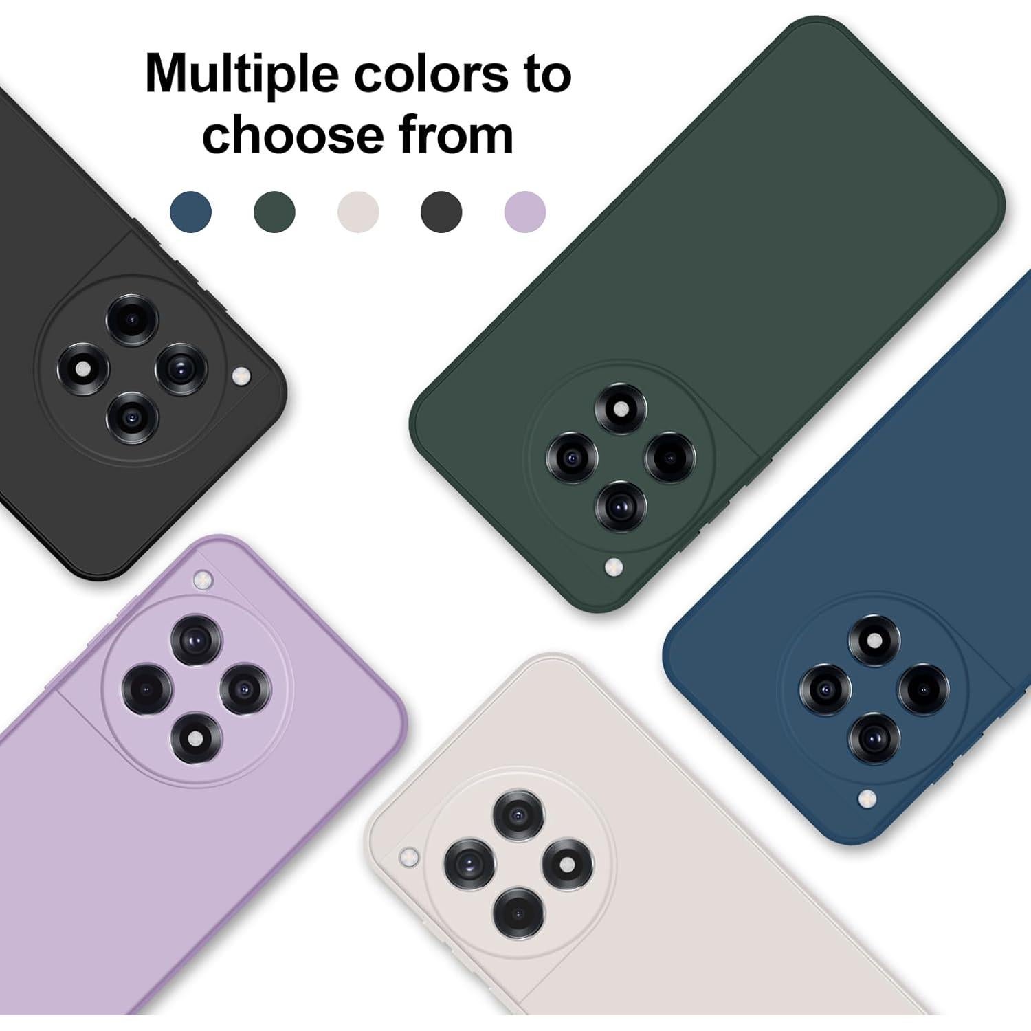 Funda de Silicona GiiYoon para OnePlus 12R, Protección Completa Blanca