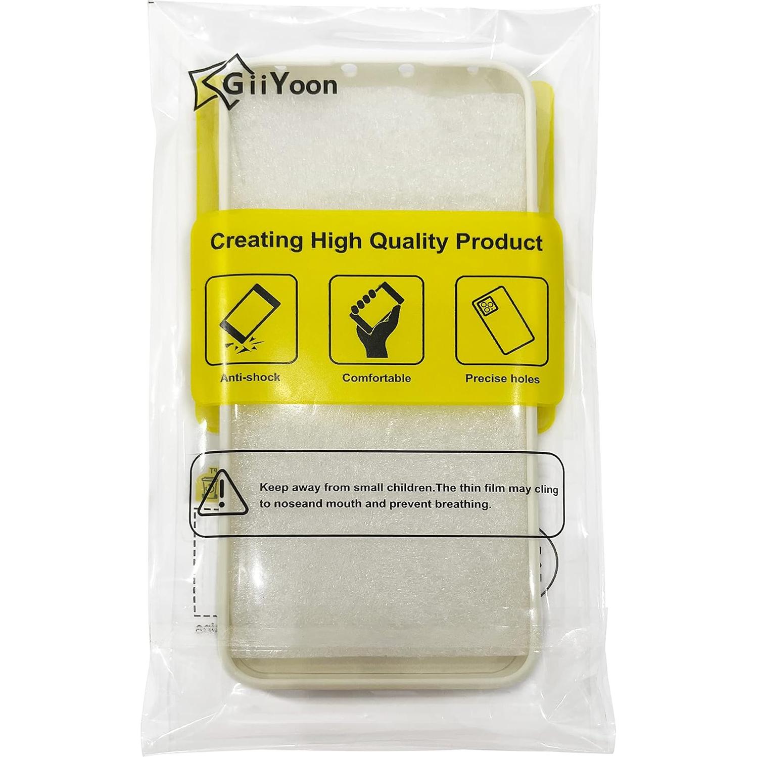 Funda de Silicona GiiYoon para OnePlus 12R, Protección Completa Blanca