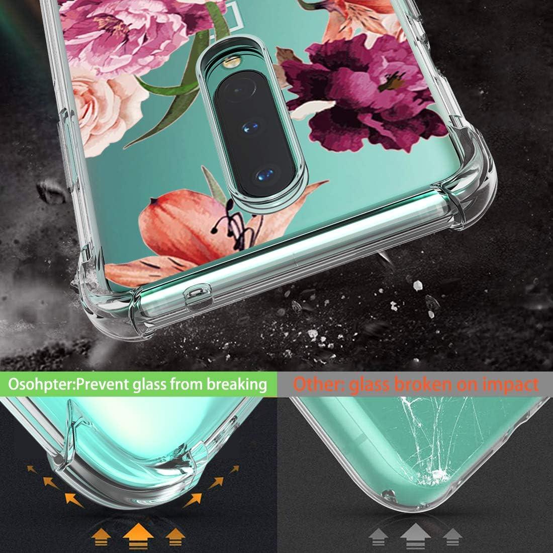 Funda Osophter para OnePlus 8 - Flor Púrpura, TPU Flexible
