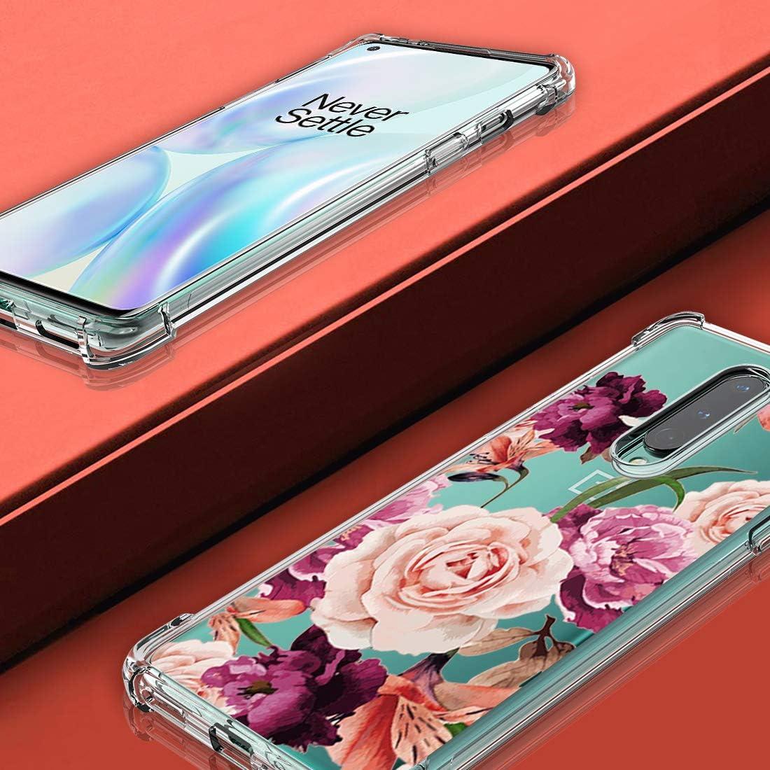 Funda Osophter para OnePlus 8 - Flor Púrpura, TPU Flexible