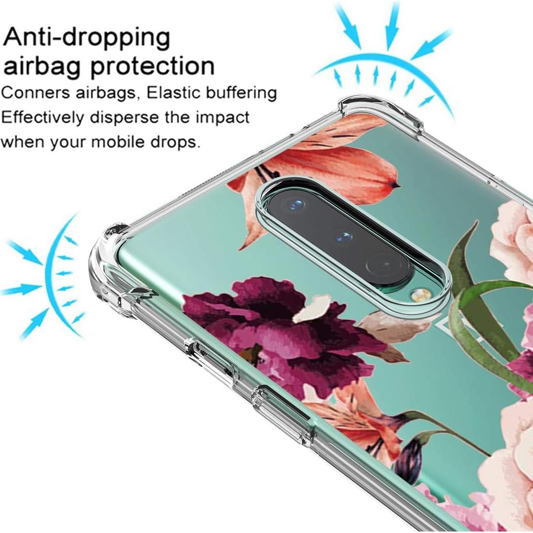 Funda Osophter para OnePlus 8 - Flor Púrpura, TPU Flexible