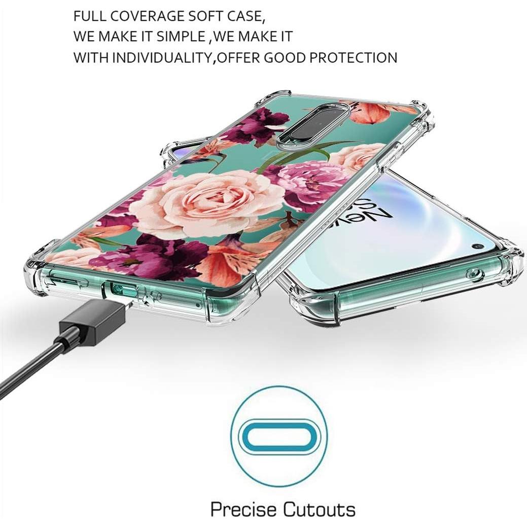 Funda Osophter para OnePlus 8 - Flor Púrpura, TPU Flexible
