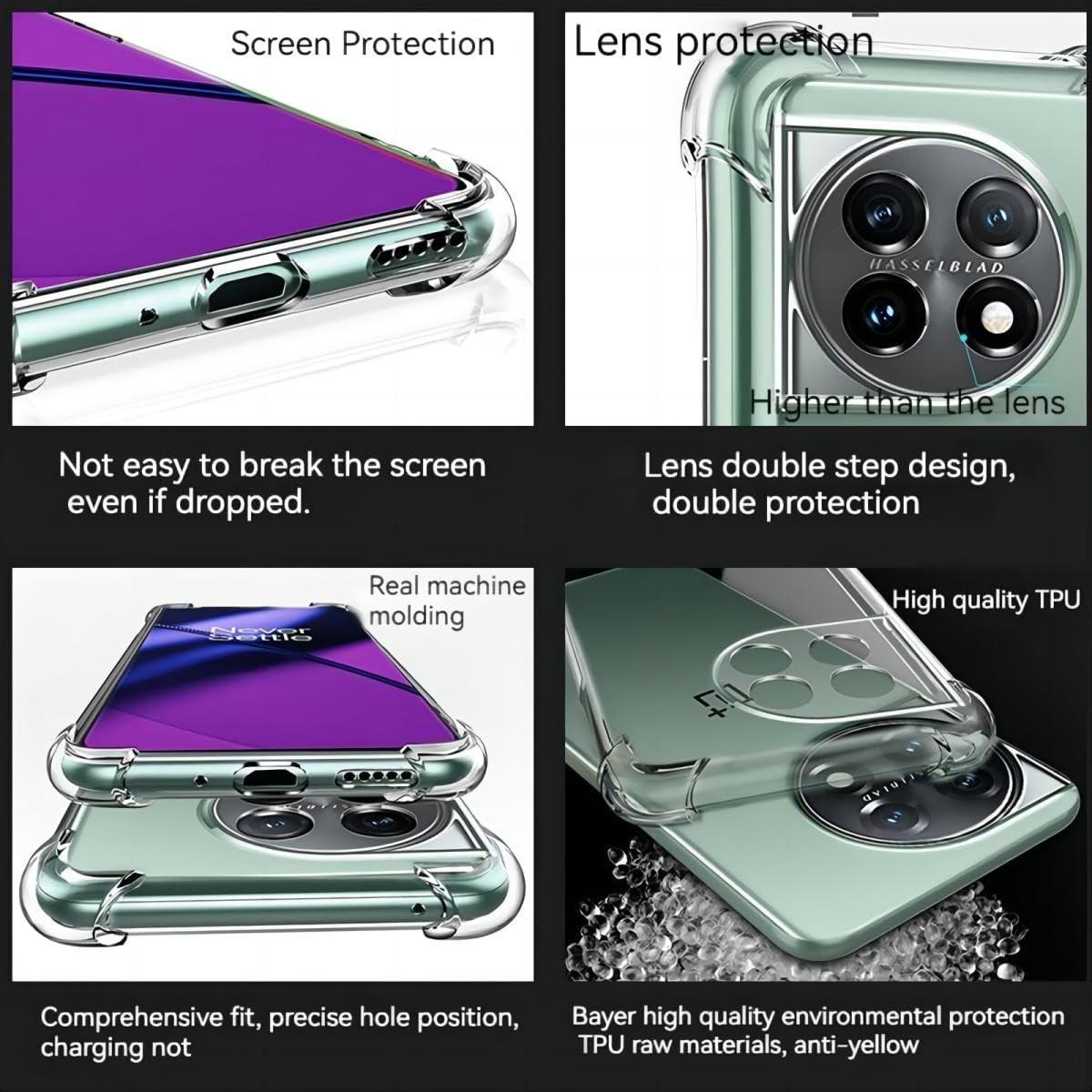 Funda TPU Transparente USTIYA para OnePlus 11 - Bumper Antigolpes