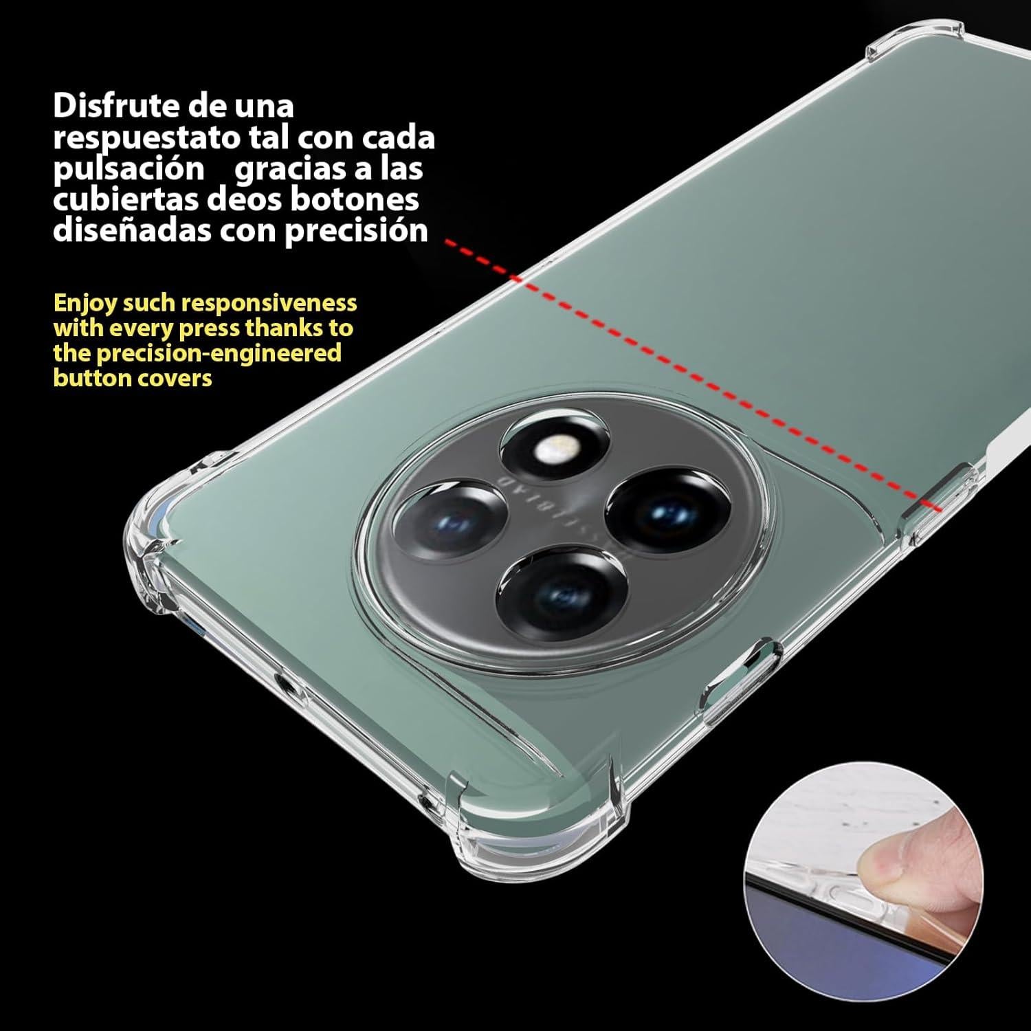 Funda TPU Transparente USTIYA para OnePlus 11 - Bumper Antigolpes