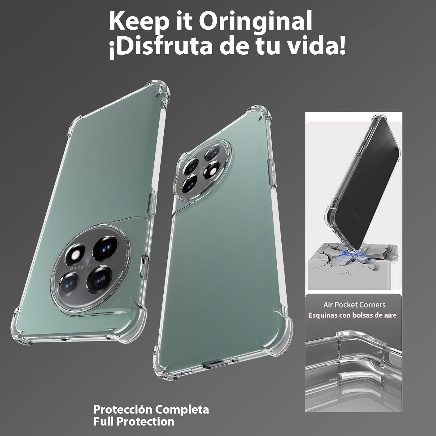 Funda TPU Transparente USTIYA para OnePlus 11 - Bumper Antigolpes