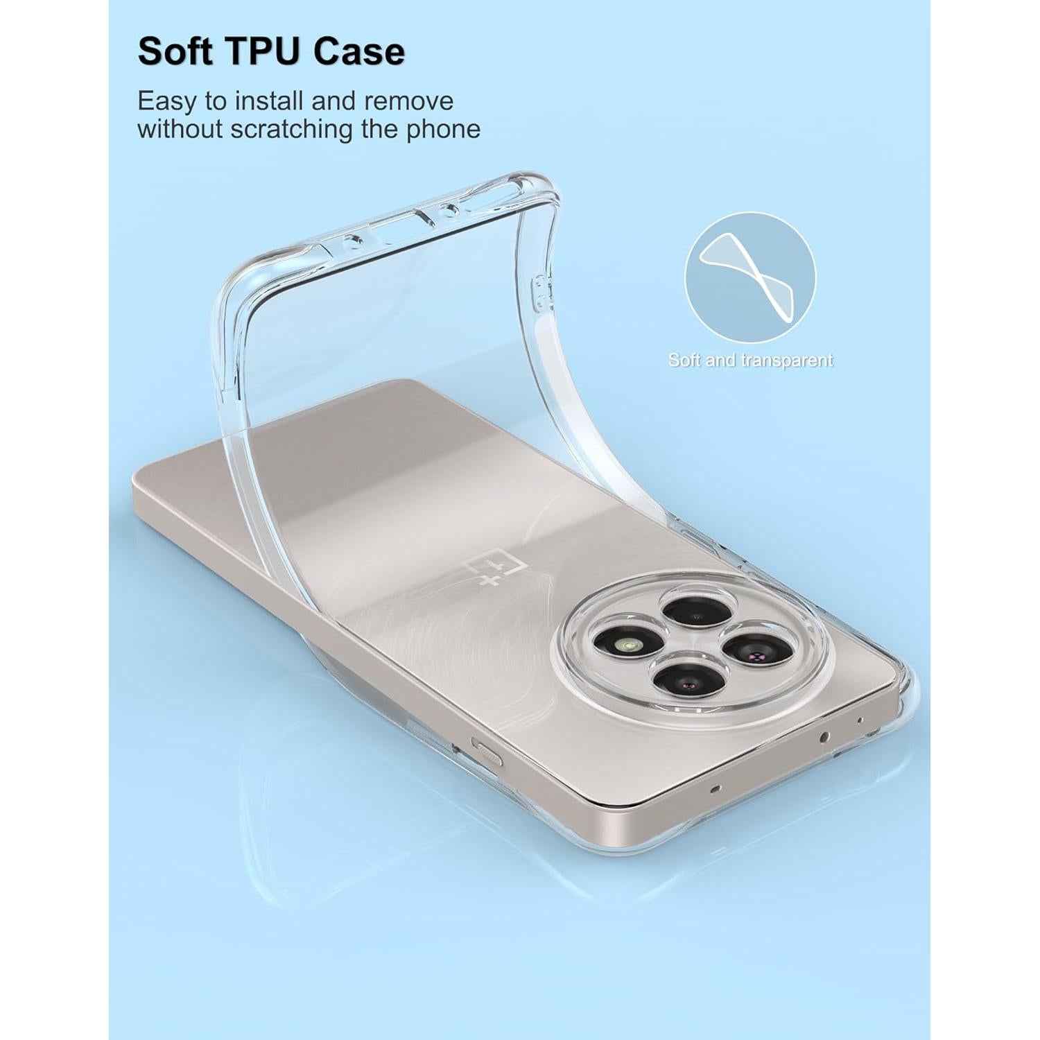 Funda Transparente Foluu para OnePlus 13R 5G 2025 - TPU Resistente