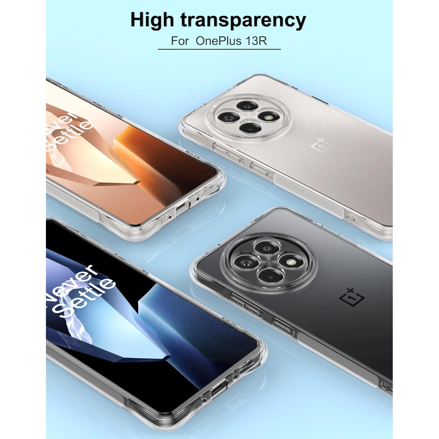 Funda Transparente Foluu para OnePlus 13R 5G 2025 - TPU Resistente