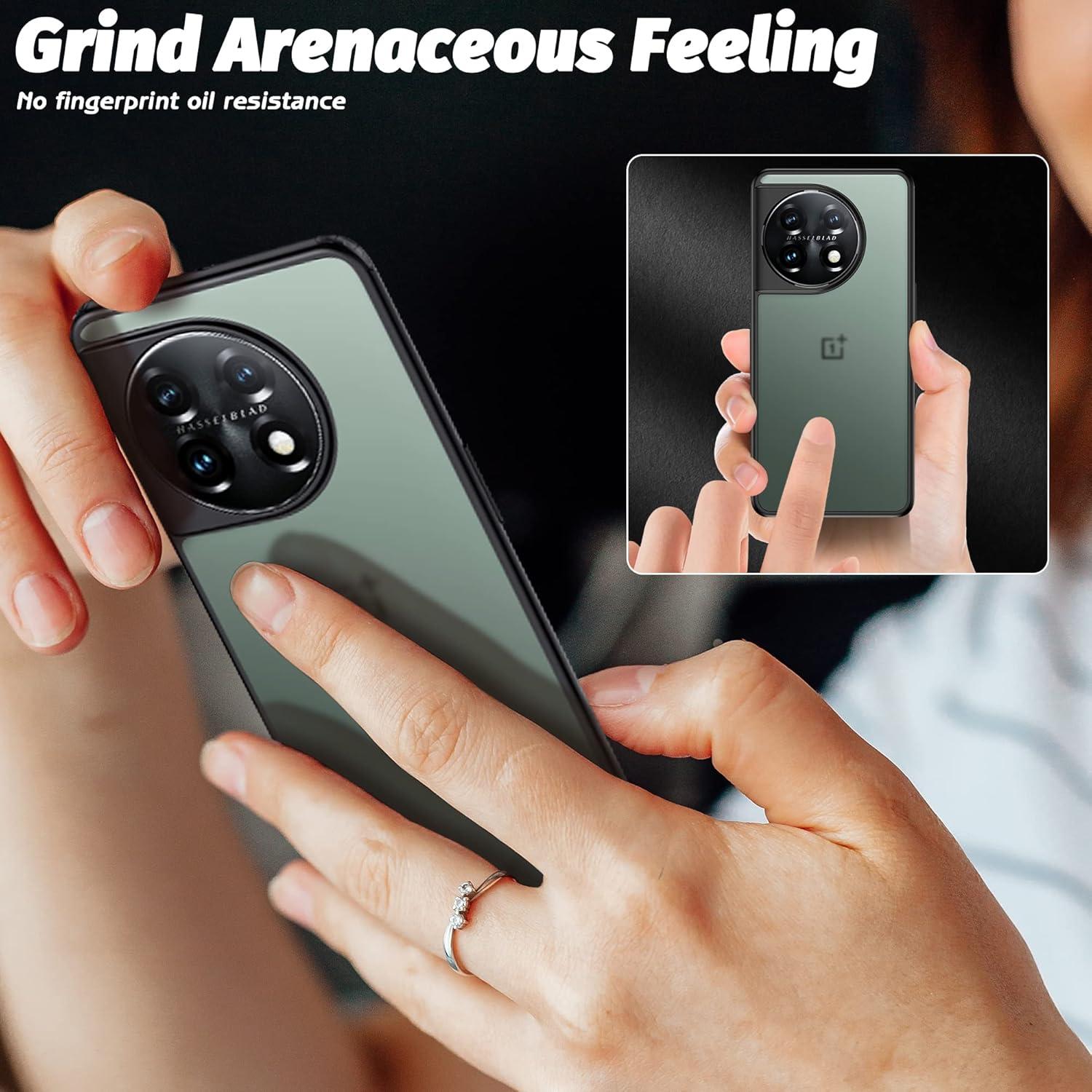 Funda Bumper Orzero para OnePlus 11 5G - Negro Mate, Antigolpes