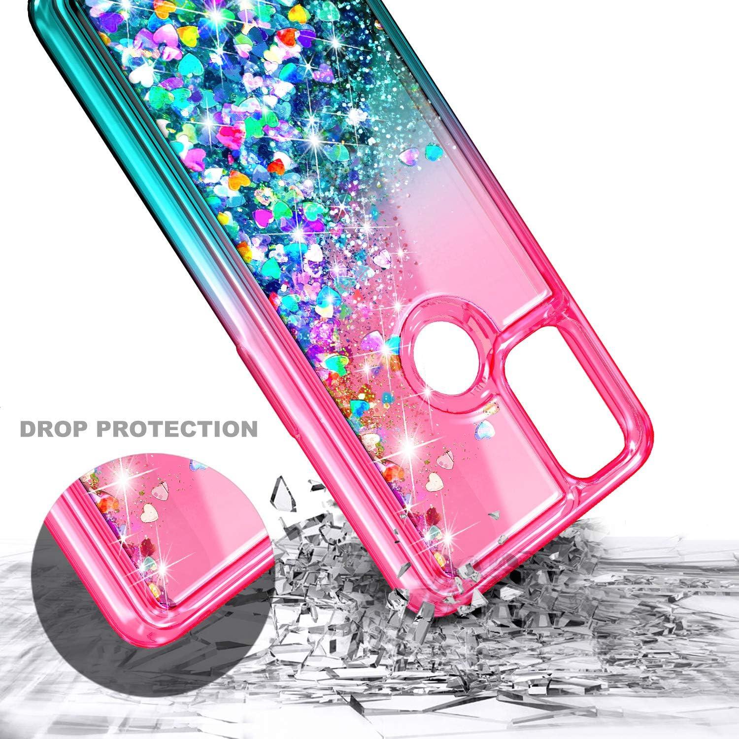 Funda Brillo Espumoso NZND para OnePlus Nord N10 5G Rosa/Aqua