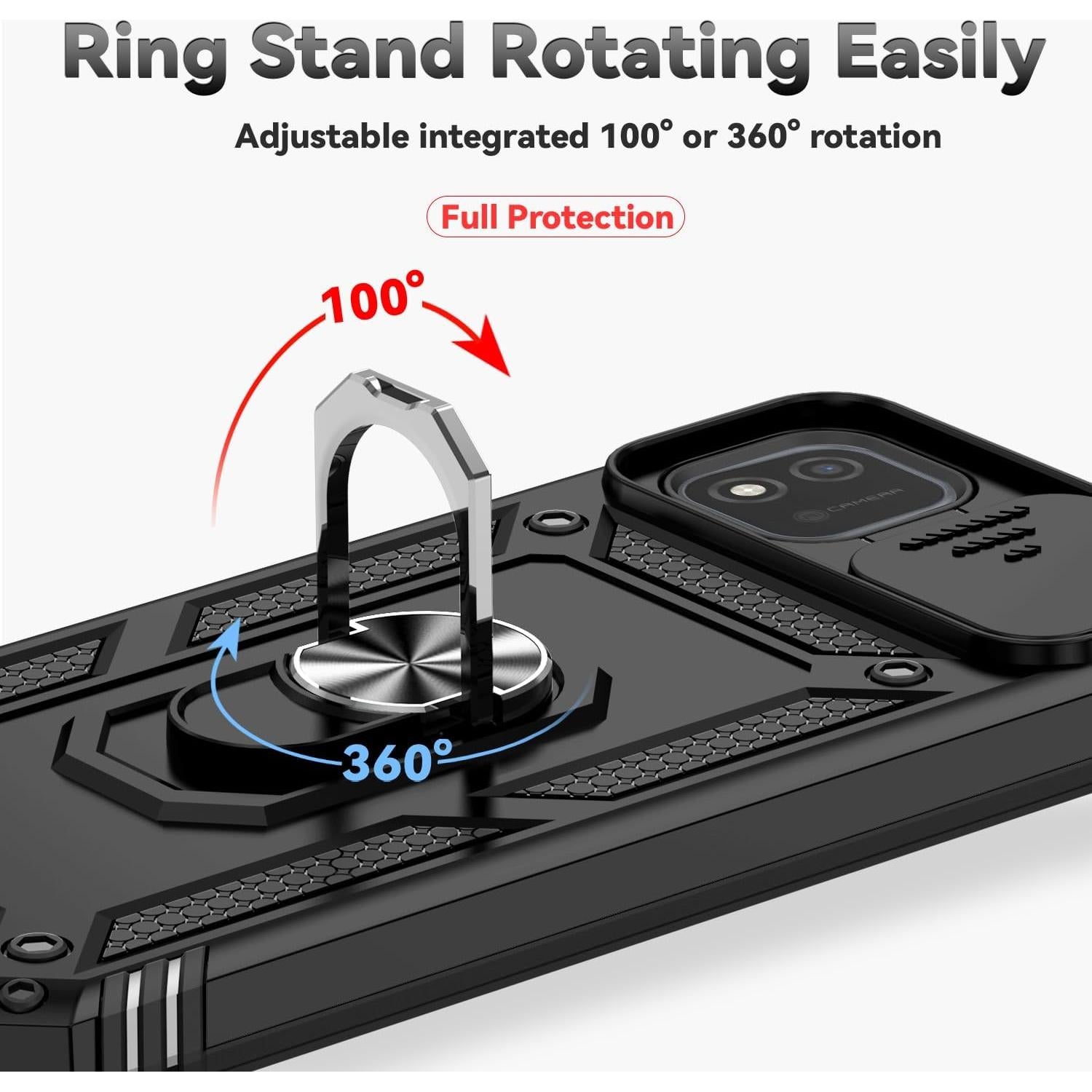 Funda para Realme C20/C20A/C11 2021 Tothedu Negra con Soporte