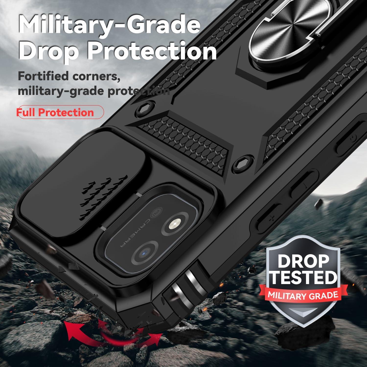 Funda para Realme C20/C20A/C11 2021 Tothedu Negra con Soporte